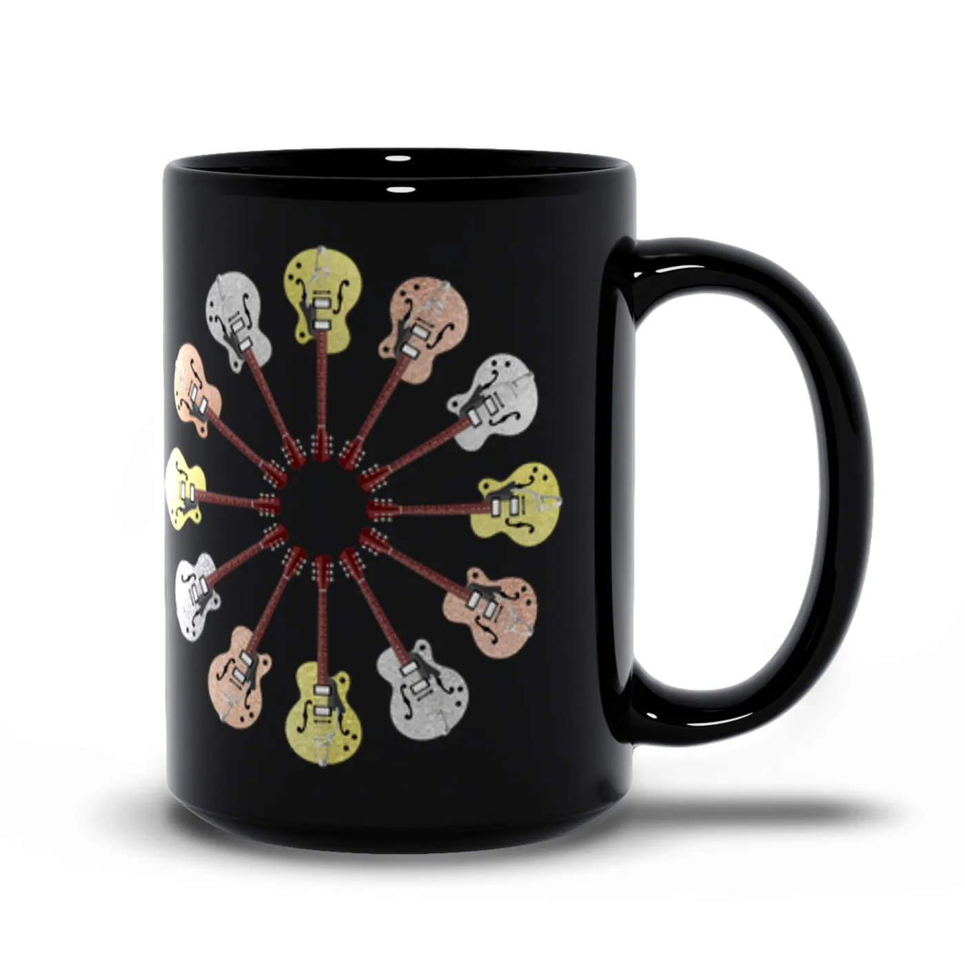 Music Life - Guitar Merchbar Music Life Mug | Royale Vintage Color Wheel Merchbar Music Life Mug