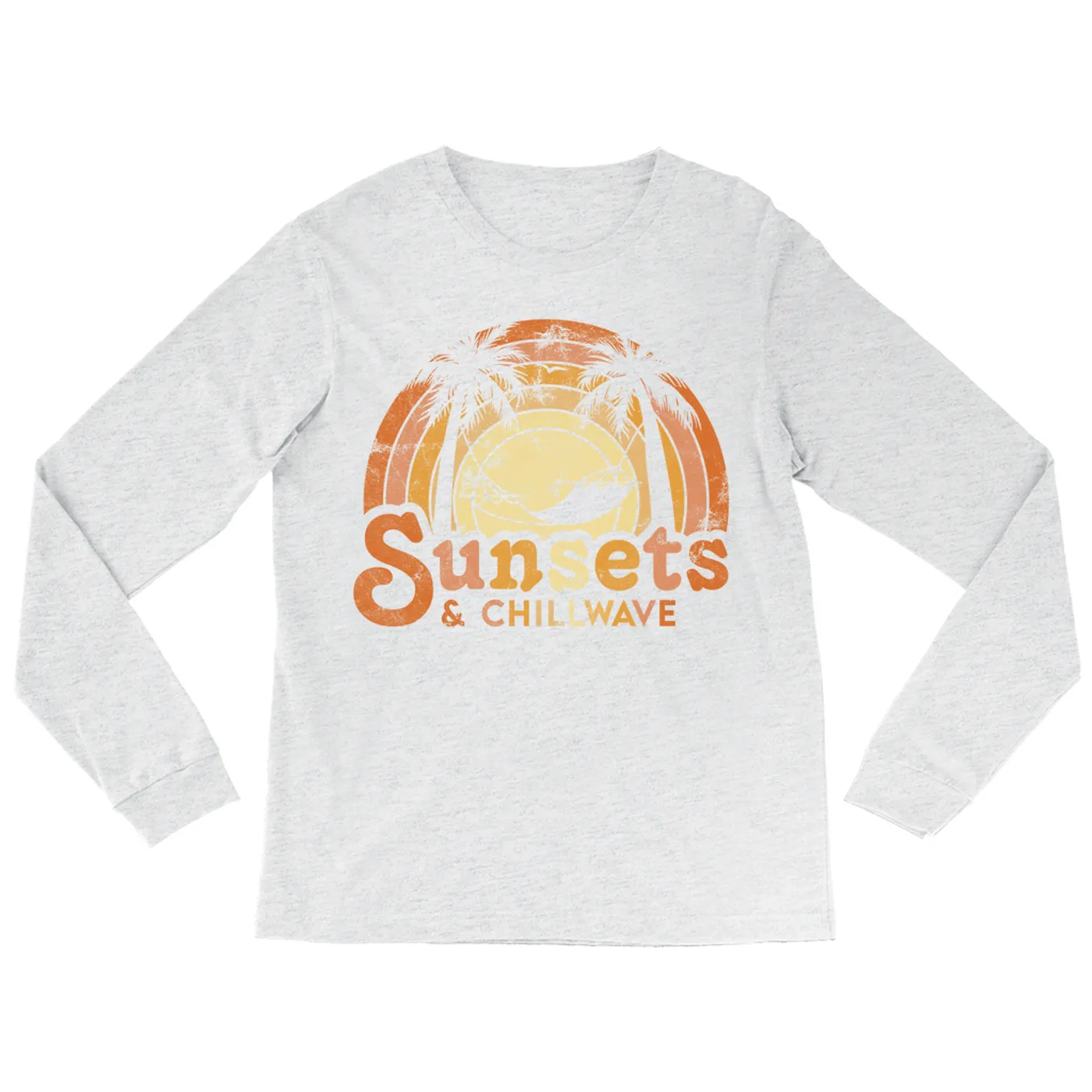 Music Life - Chillwave Merchbar Music Life Long Sleeve Shirt | Sunsets & Chillwave Distressed Merchbar Music Life Shirt