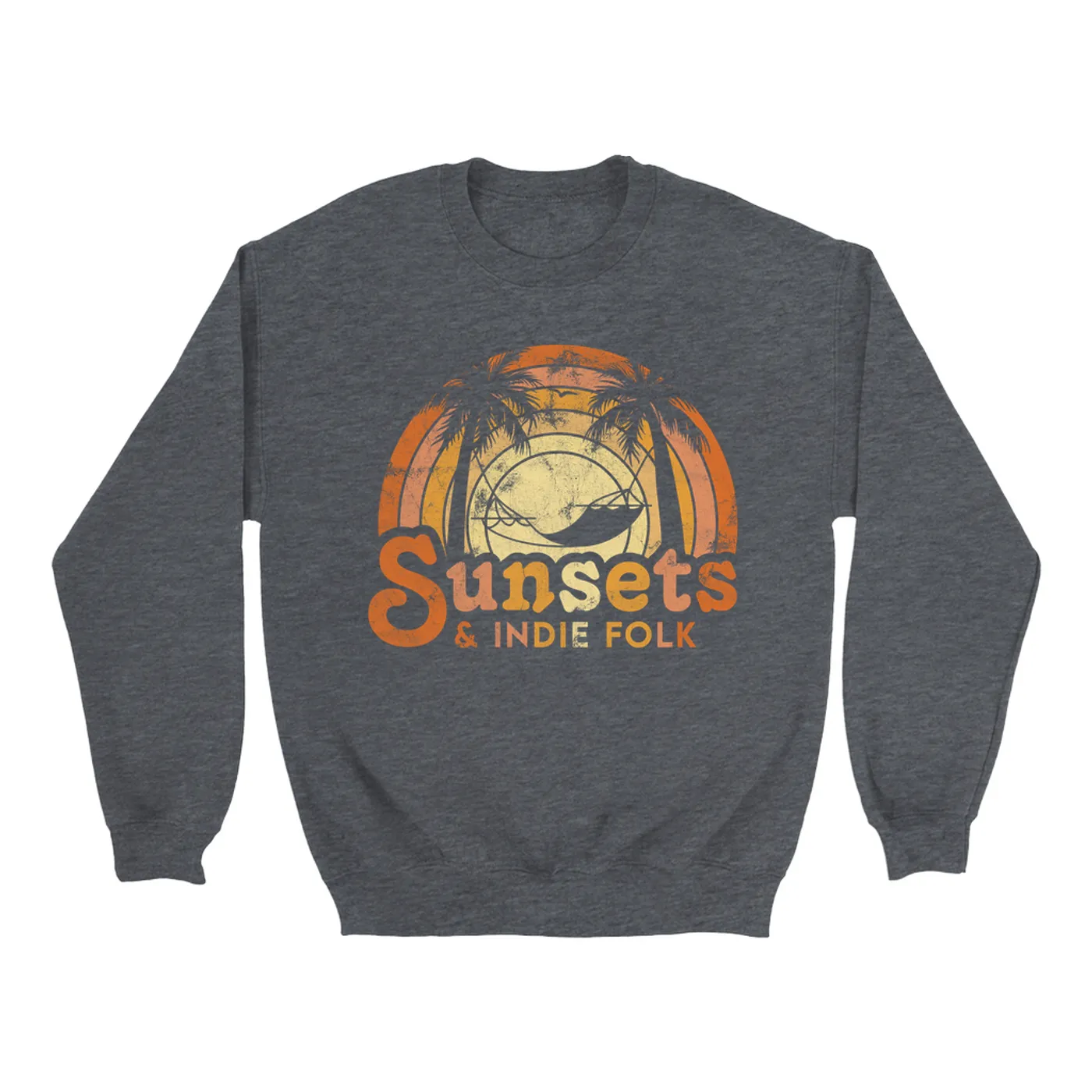 Music Life - Folk Merchbar Music Life Sweatshirt | Sunsets & Indie Folk Distressed Merchbar Music Life Sweatshirt