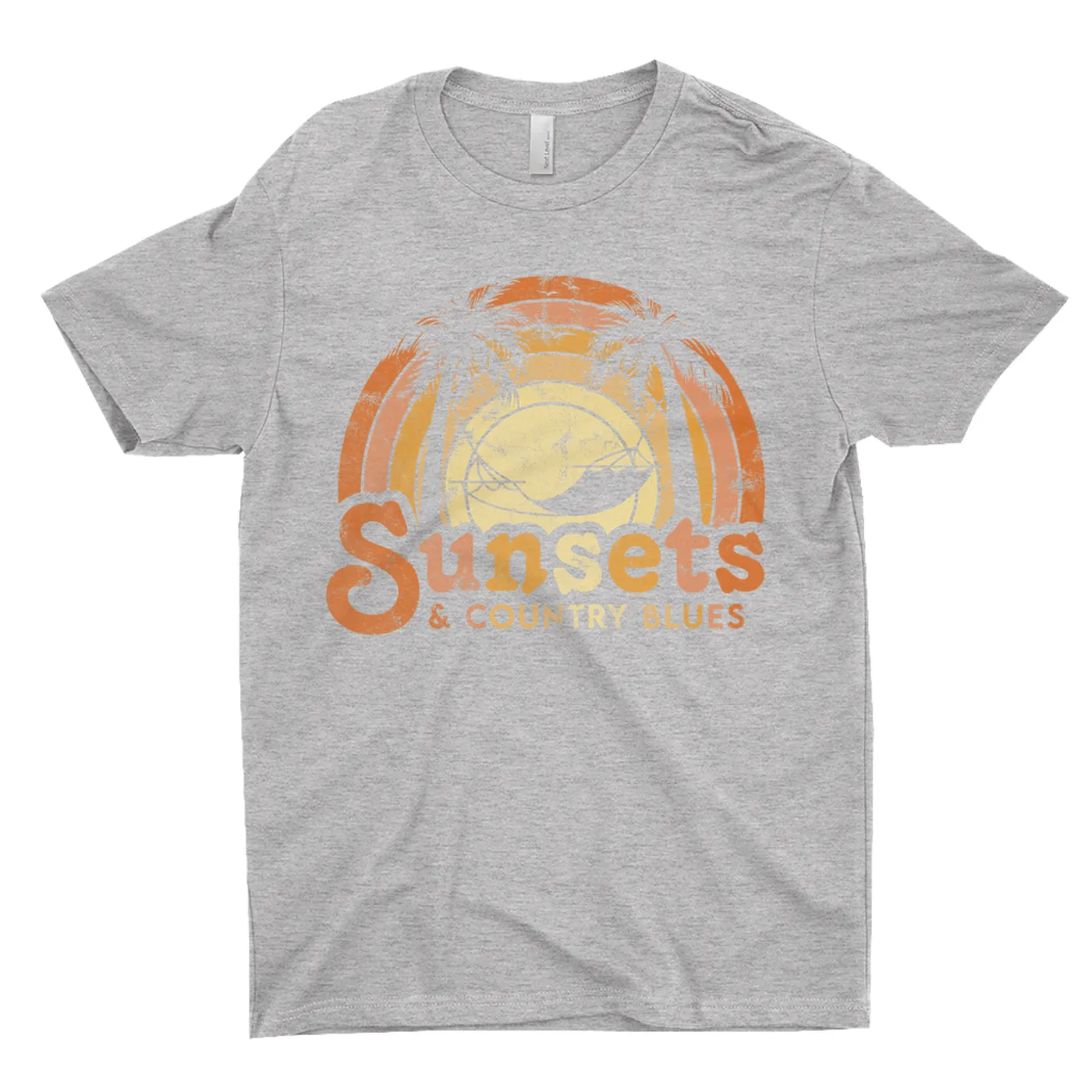 Music Life - Blues Merchbar Music Life T-Shirt | Sunsets & Country Blues Distressed Merchbar Music Life Shirt