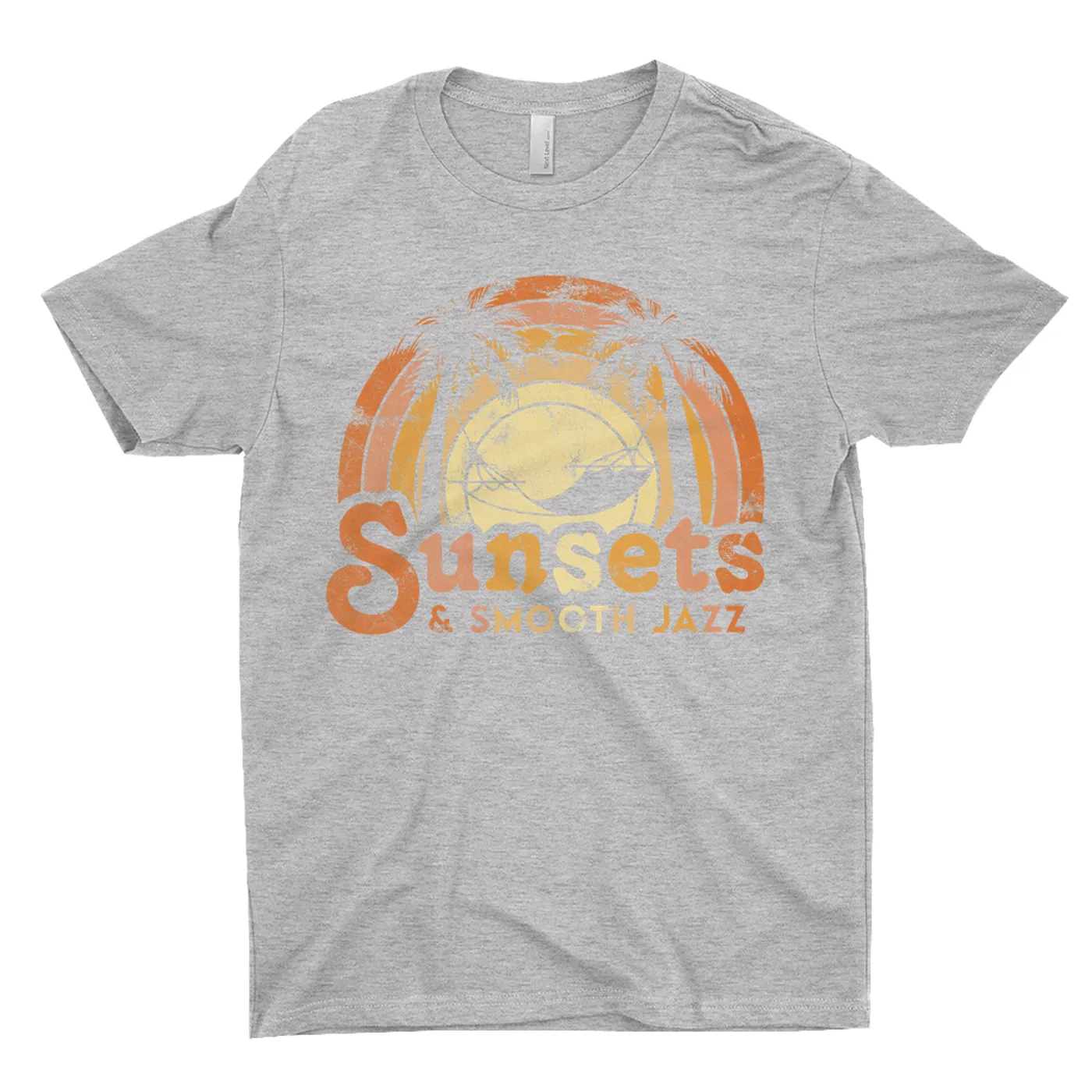 Music Life - Jazz Merchbar Music Life T-Shirt | Sunsets & Smooth Jazz Distressed Merchbar Music Life Shirt