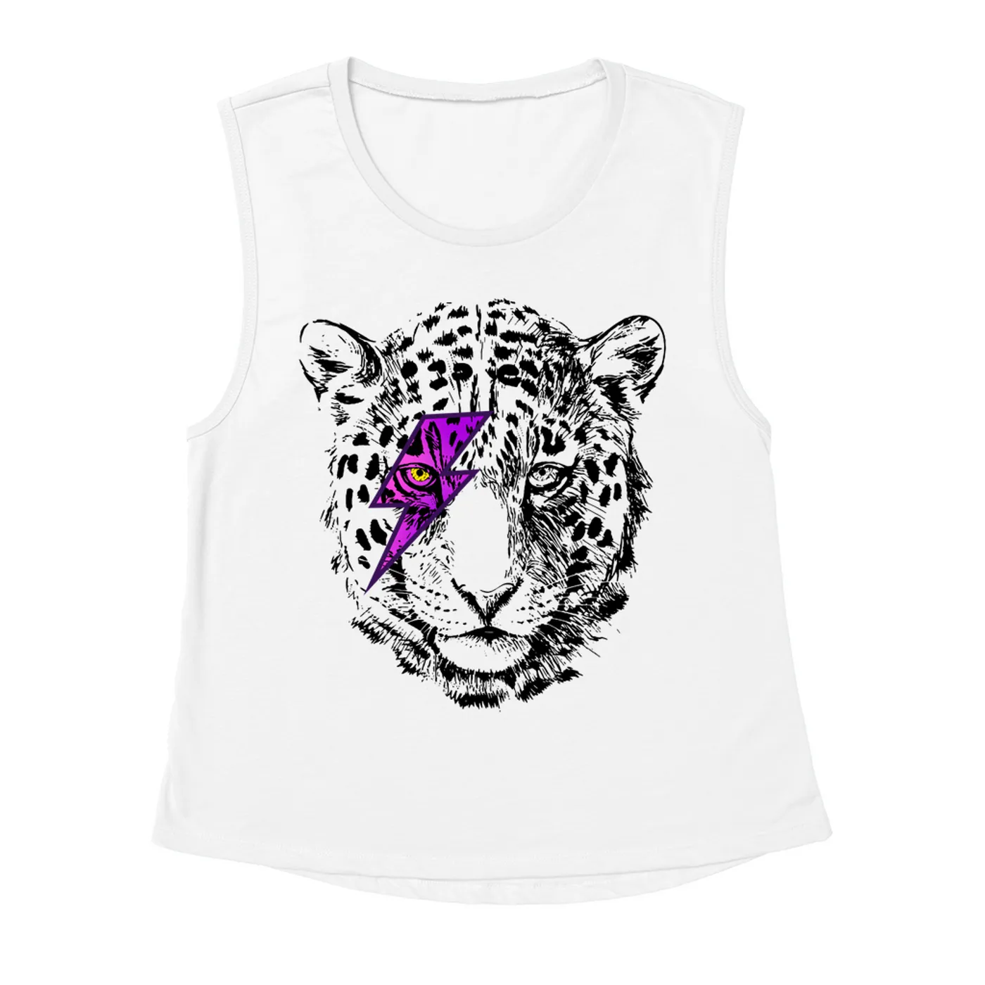Merchbar Music Life Muscle Tank Top | Glam Rock Leopard Merchbar Music Life Muscle Tank Top
