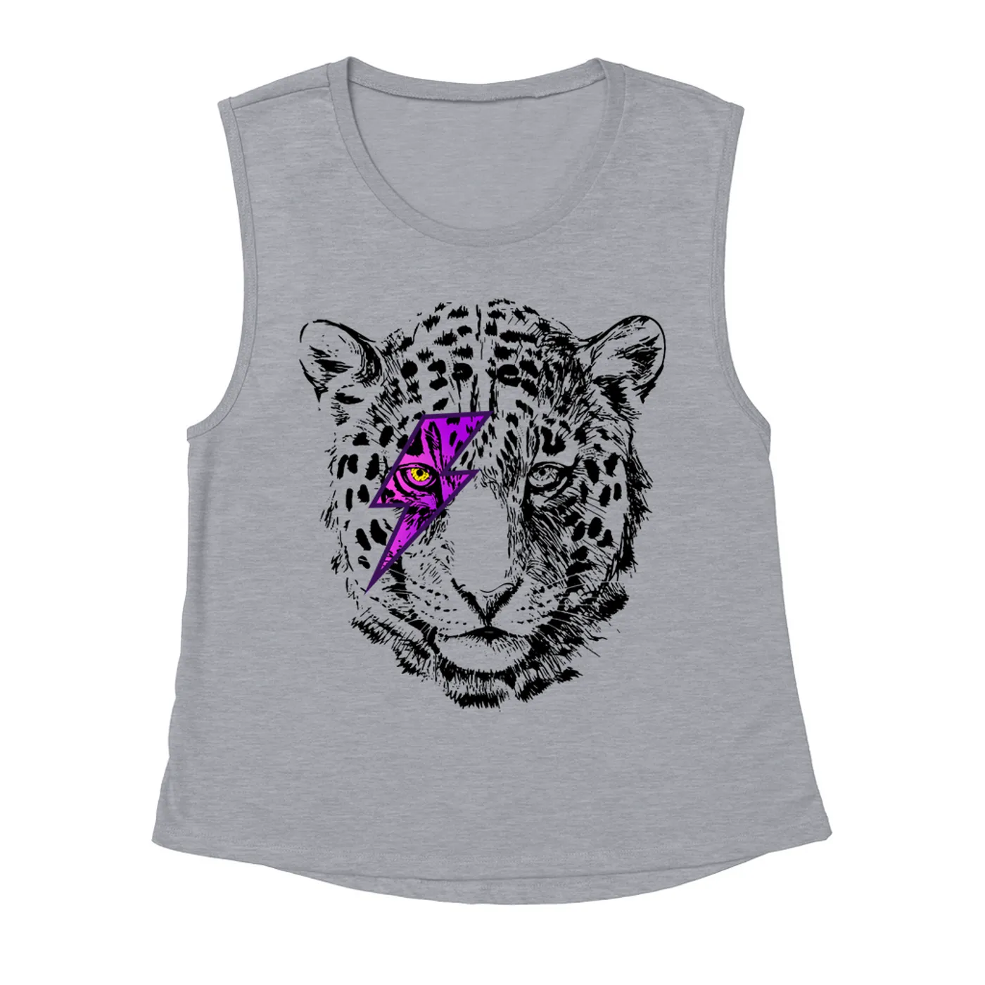Merchbar Music Life Muscle Tank Top | Glam Rock Leopard Merchbar Music Life Muscle Tank Top