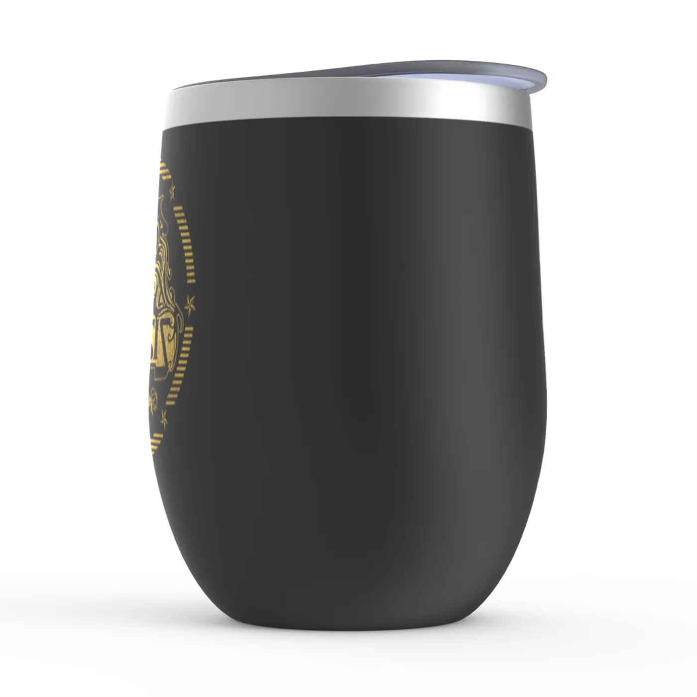 Genesis Wine Tumbler | Band Art Nouveau Gold Logo Genesis Stemless Wine Tumbler