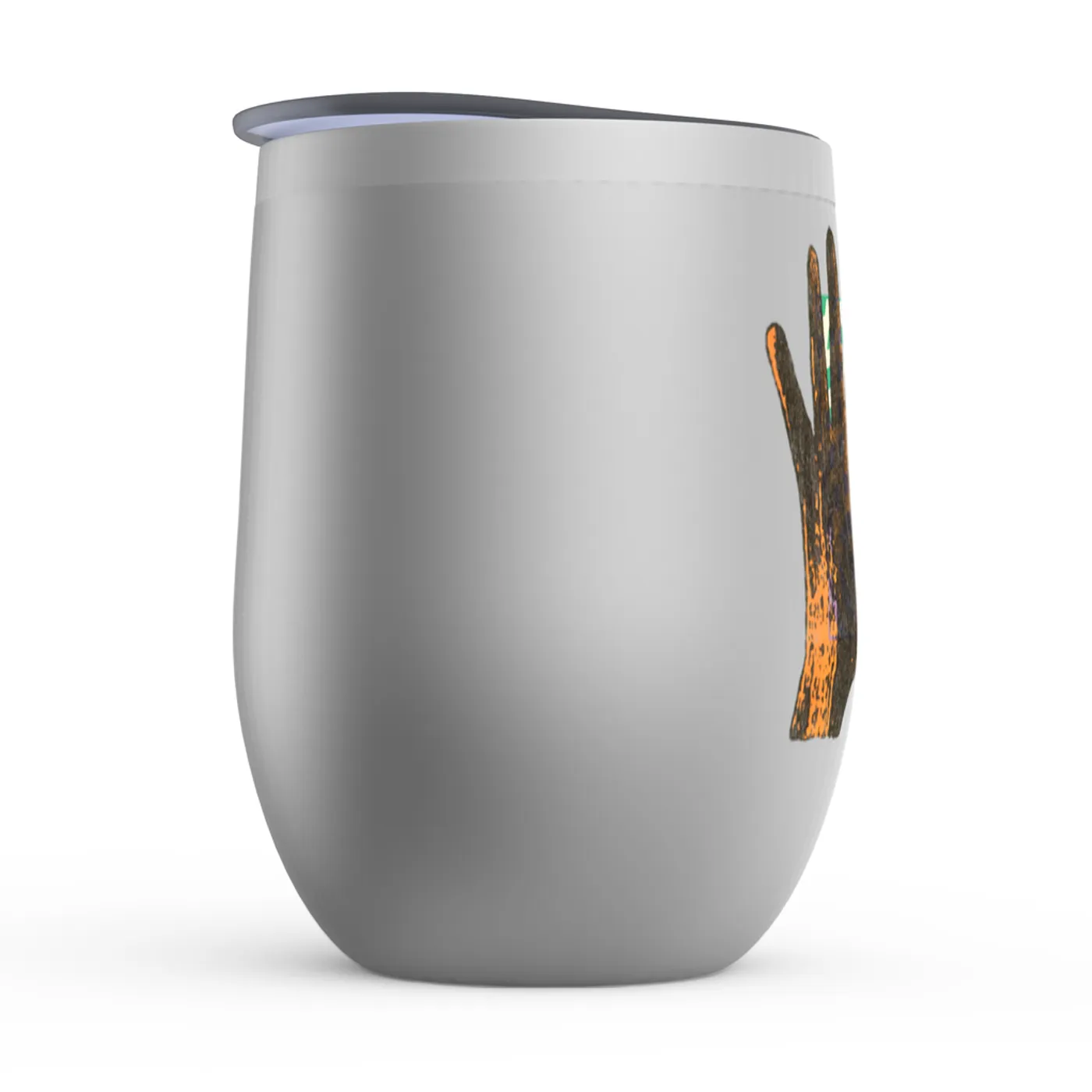 Genesis Wine Tumbler | Reverse Colored Invisible Touch Album Cover Design Genesis Stemless Wine Tumbler