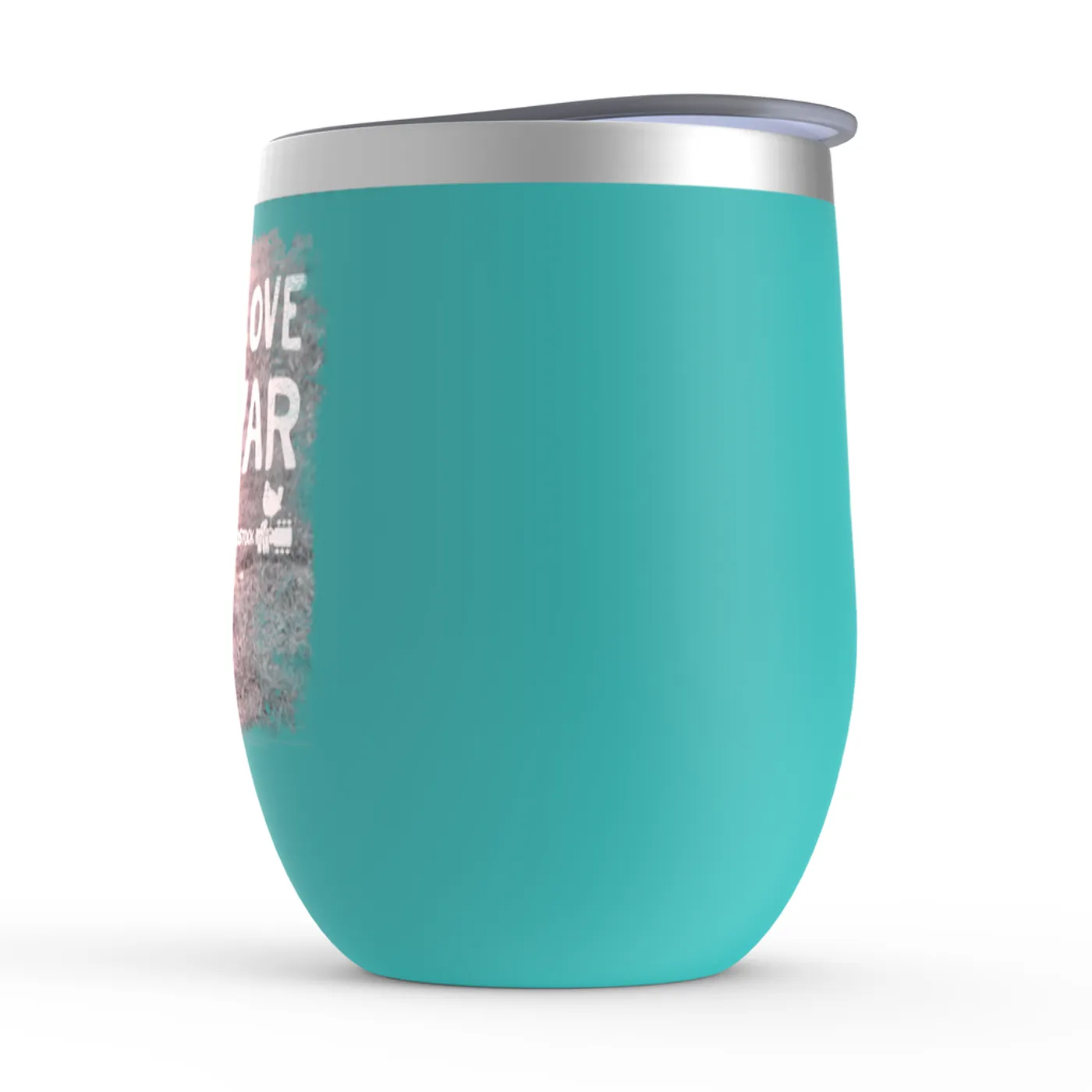 Woodstock Wine Tumbler | Make Love Not War Famous Image Distressed Woodstock Stemless Wine Tumbler