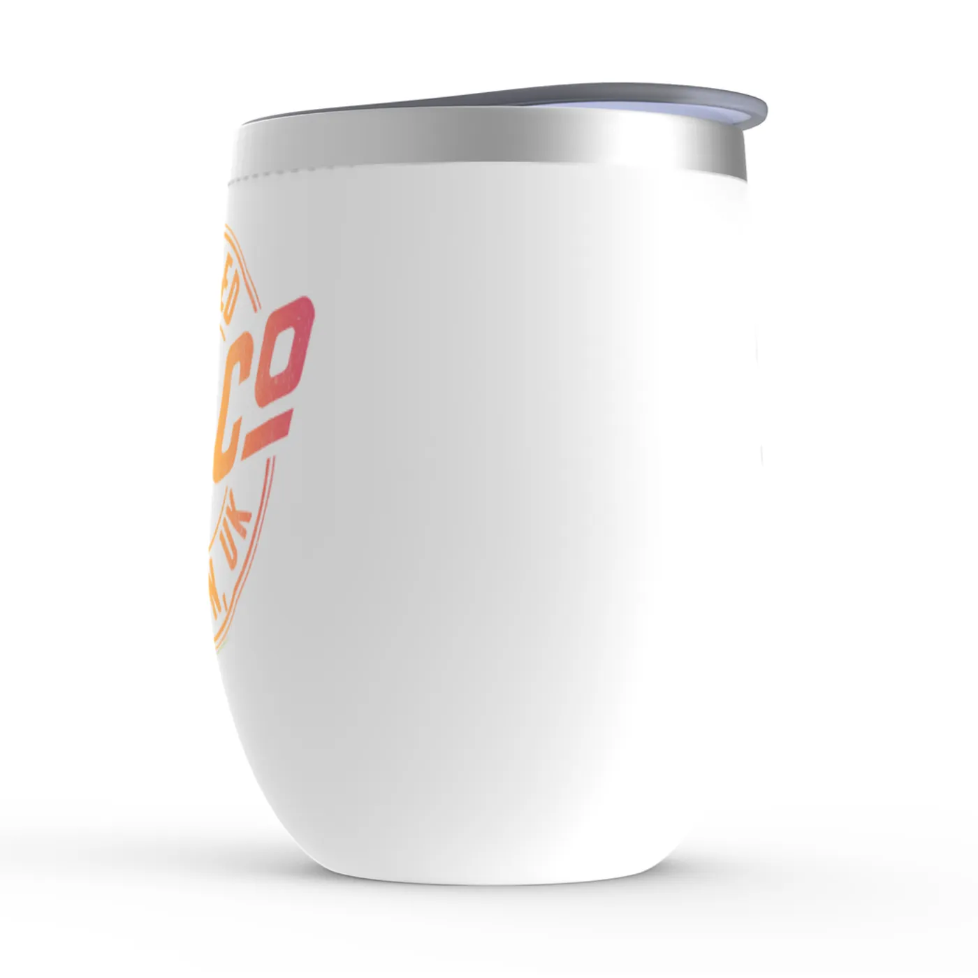 Bad Company Wine Tumbler | Rainbow Ombre Est. 1973 London Logo Bad Company Stemless Wine Tumbler