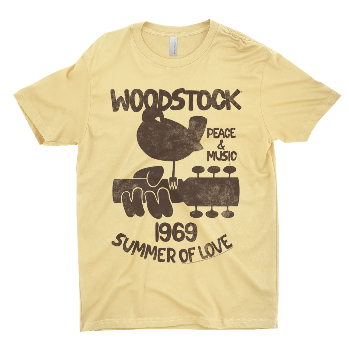 Woodstock T-Shirt | Peace And Music 1969 Logo Image Distressed Woodstock Shirt