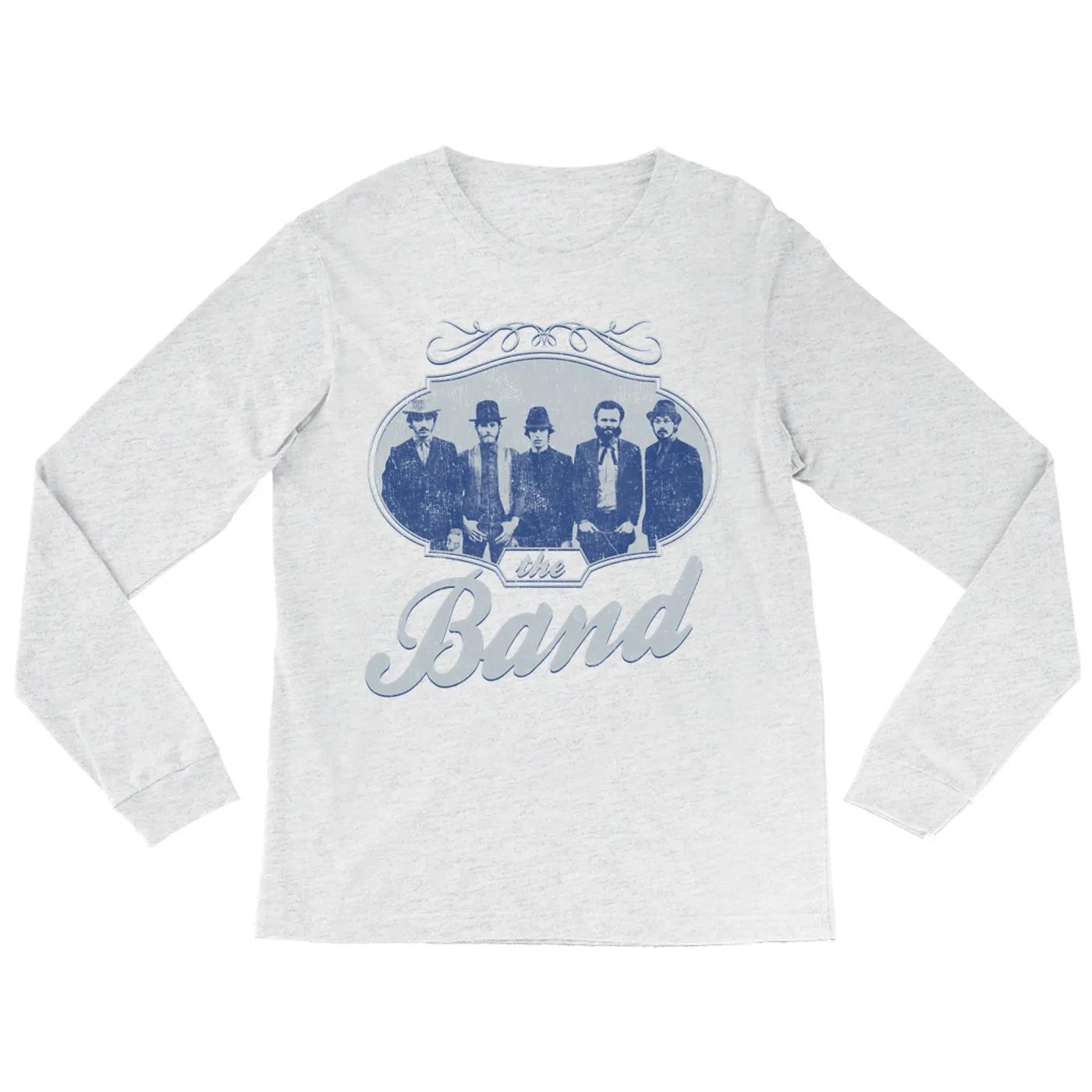 The Band Long Sleeve Shirt | Filigree Framed Band Photo Design Distressed The Band Shirt