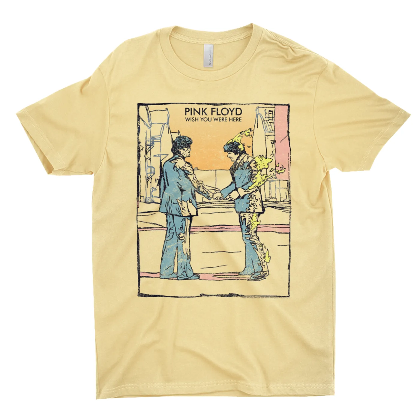 Pink Floyd T-Shirt | Watercolor Wish You Were Here Pink Floyd Shirt