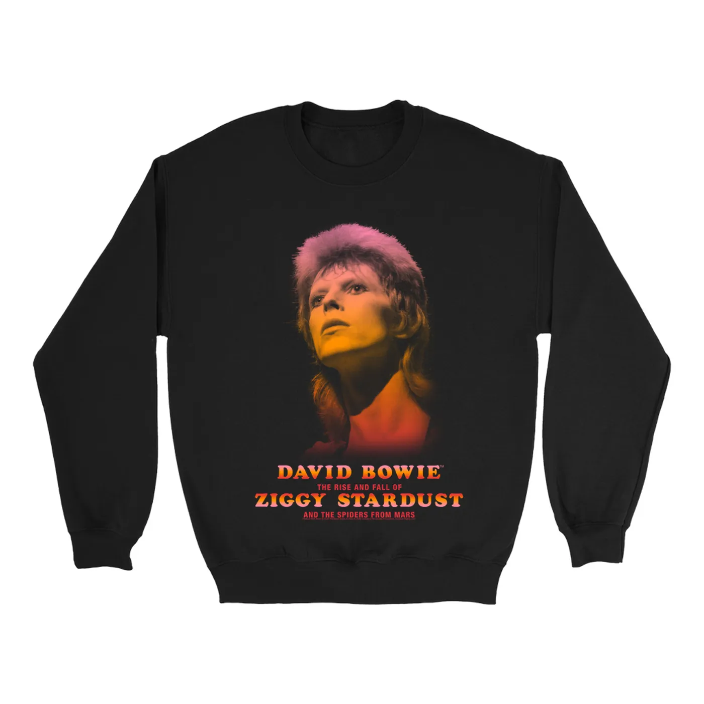 David Bowie Sweatshirt | The Rise And Fall Of Ziggy Stardust And The Spiders From Mars Ombre Image (Merchbar Exclusive) David Bowie Sweatshirt