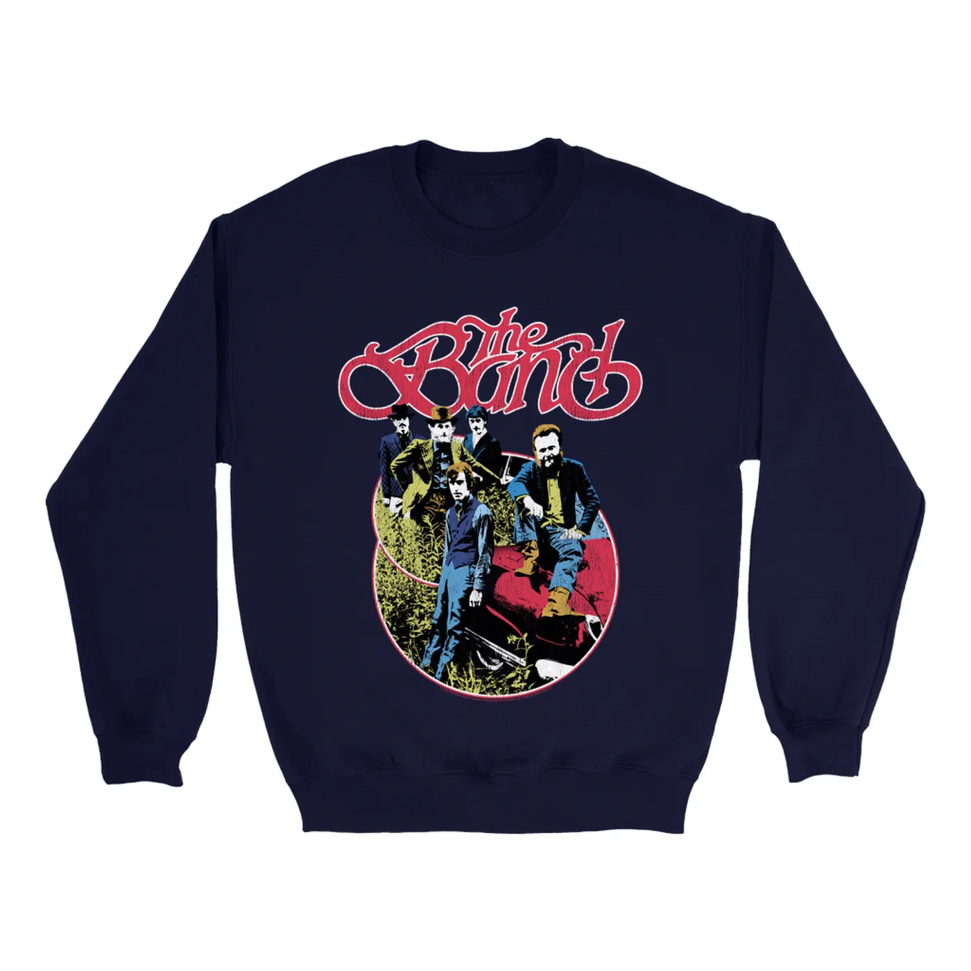 The Band Sweatshirt | Group Photo Car Design Distressed The Band Sweatshirt