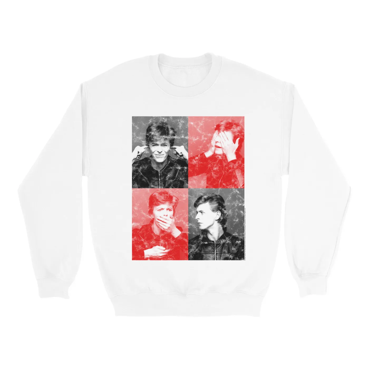 David Bowie Sweatshirt | Heros Photo Shoot Distressed (Merchbar Exclusive) David Bowie Sweatshirt