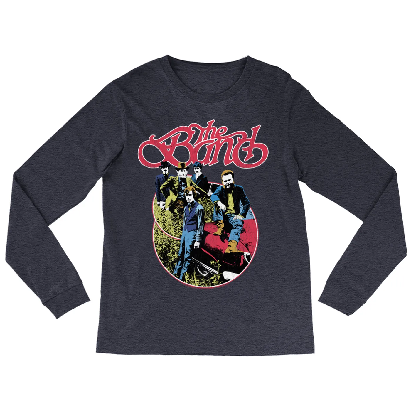 The Band Long Sleeve Shirt | Group Photo Car Design Distressed The Band Shirt