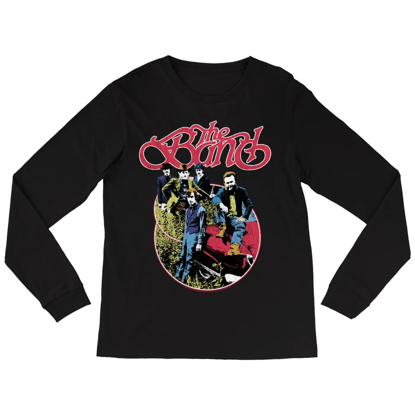 The Band Long Sleeve Shirt | Group Photo Car Design Distressed The Band Shirt
