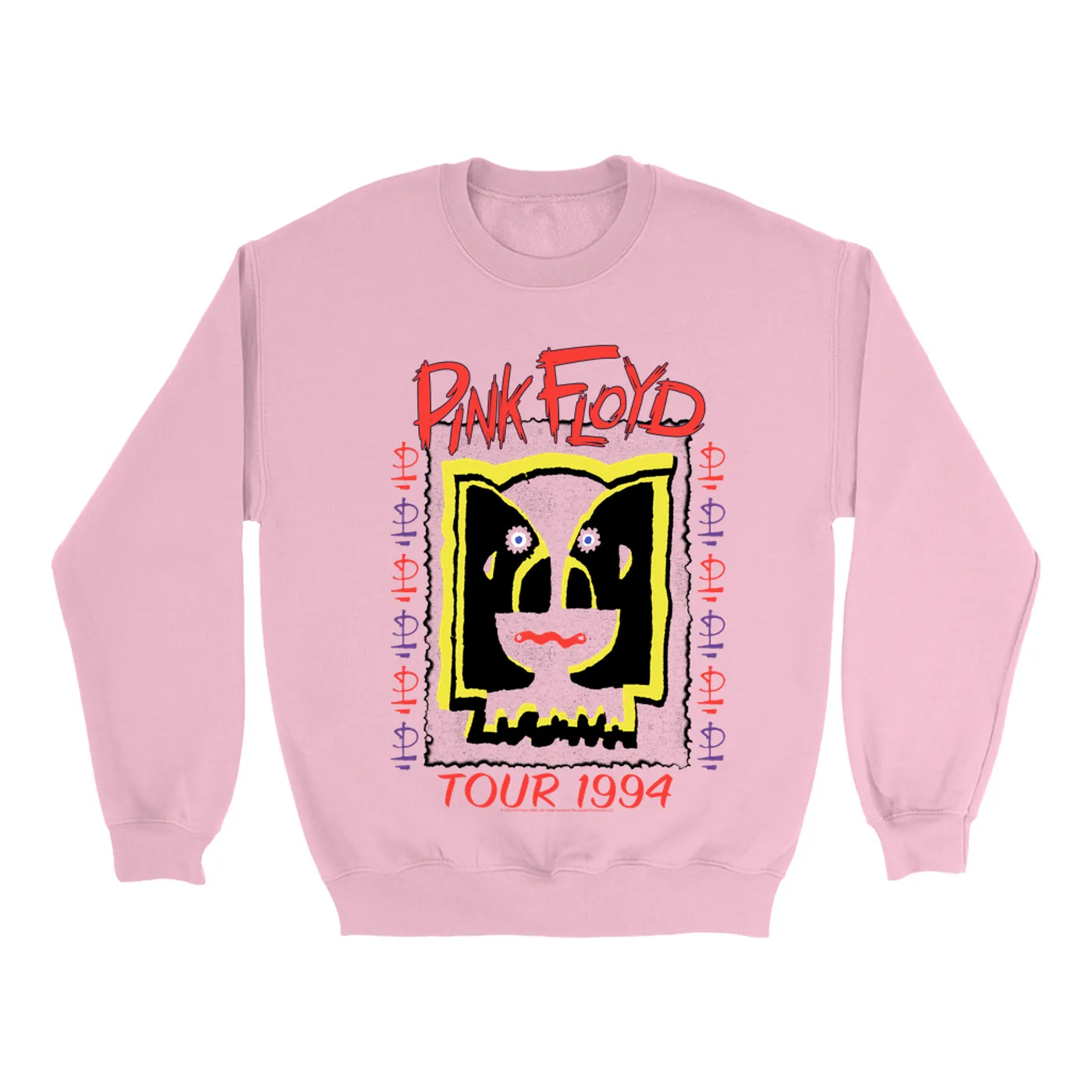Pink Floyd Bright Colored Sweatshirt | 1994 Concert Tour Division Bell Image (Merchbar Exclusive) Pink Floyd Sweatshirt