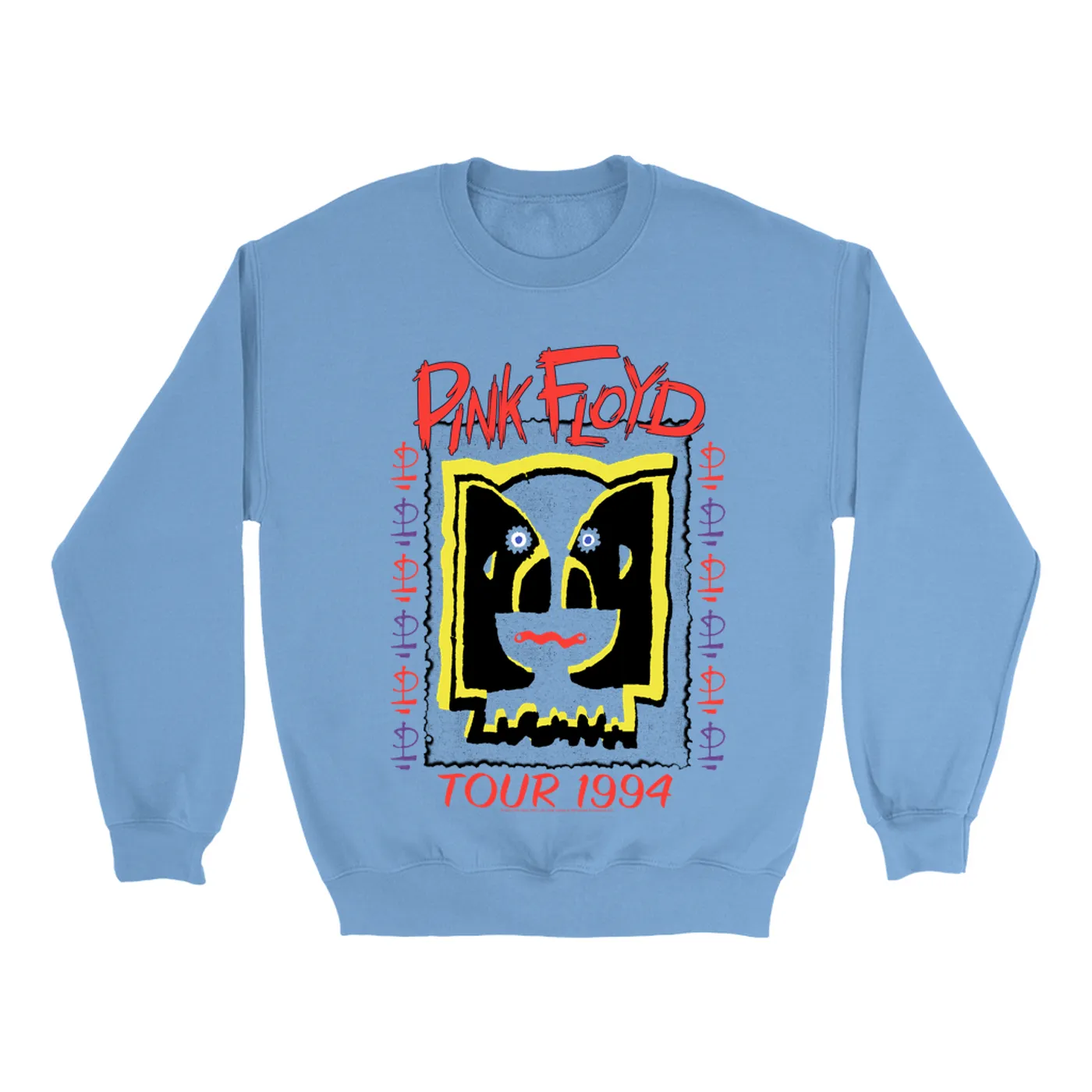 Pink Floyd Bright Colored Sweatshirt | 1994 Concert Tour Division Bell Image (Merchbar Exclusive) Pink Floyd Sweatshirt