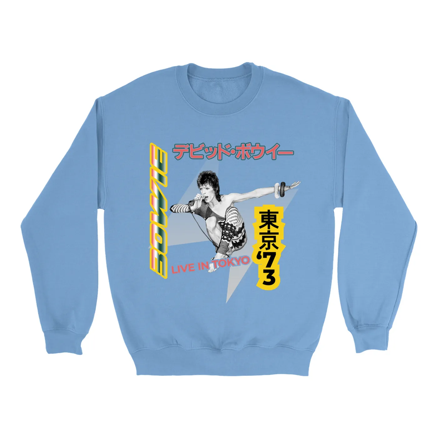 David Bowie Bright Colored Sweatshirt | 1973 Live In Tokyo (Merchbar Exclusive) David Bowie Sweatshirt