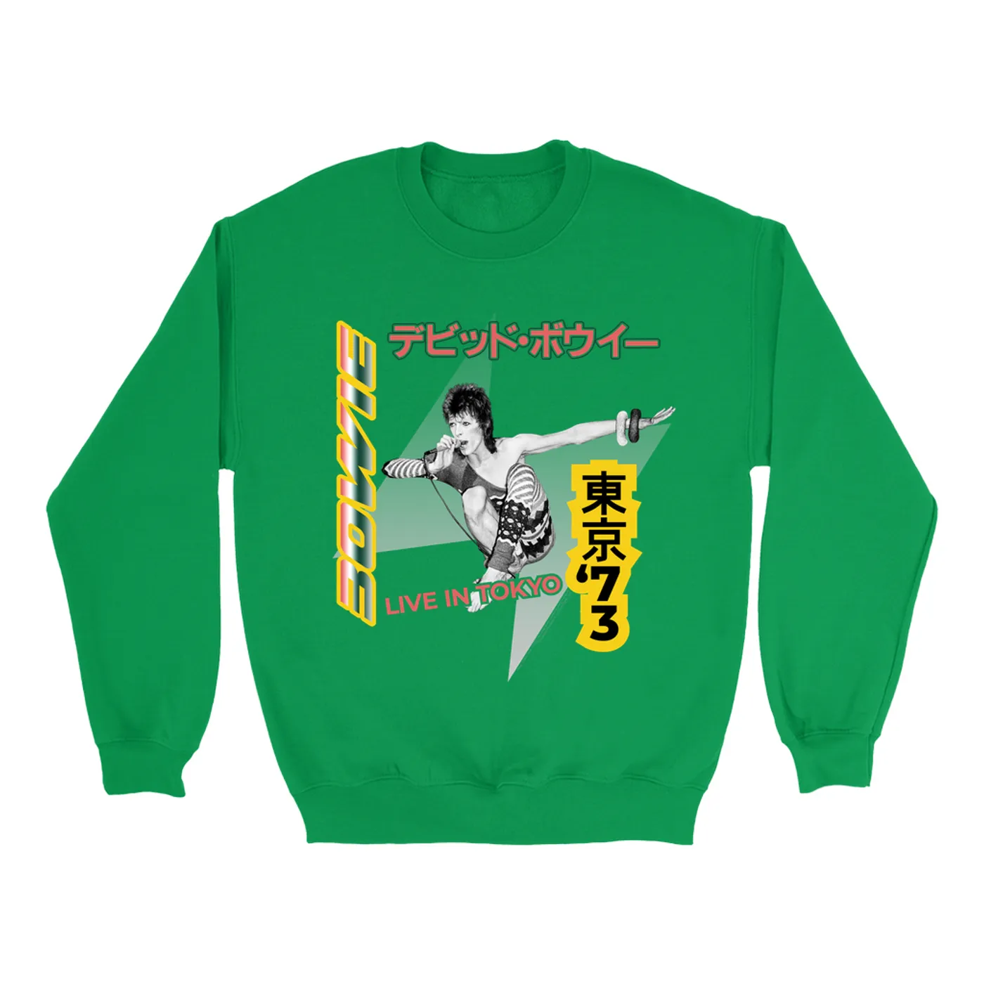 David Bowie Bright Colored Sweatshirt | 1973 Live In Tokyo (Merchbar Exclusive) David Bowie Sweatshirt