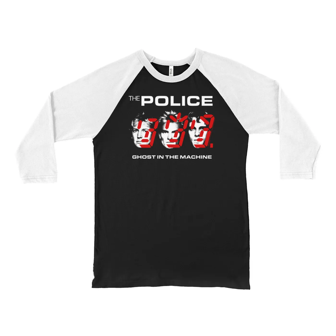 The Police 3/4 Sleeve Baseball Tee | Double Image Ghost In The Machine The Police Shirt