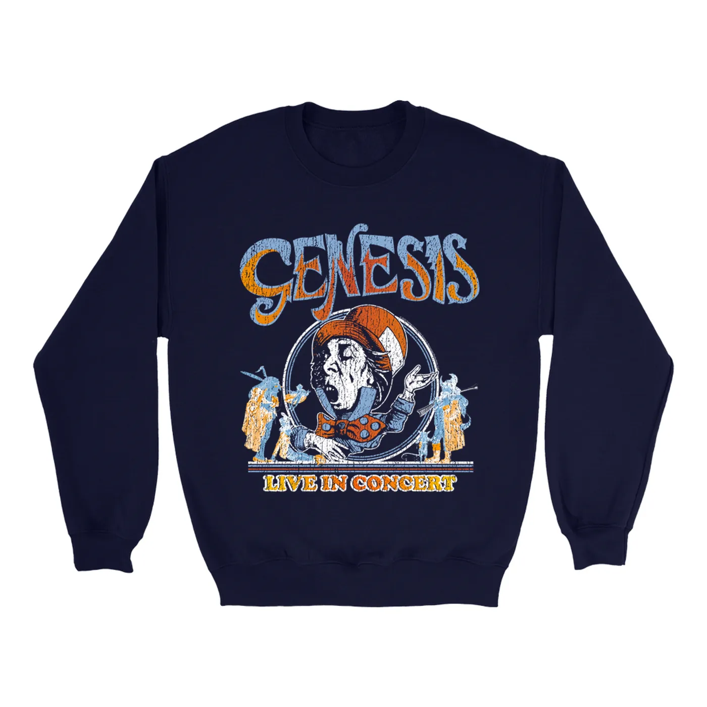 Genesis Sweatshirt | Mad Hatter Concert Tour Distressed Genesis Sweatshirt