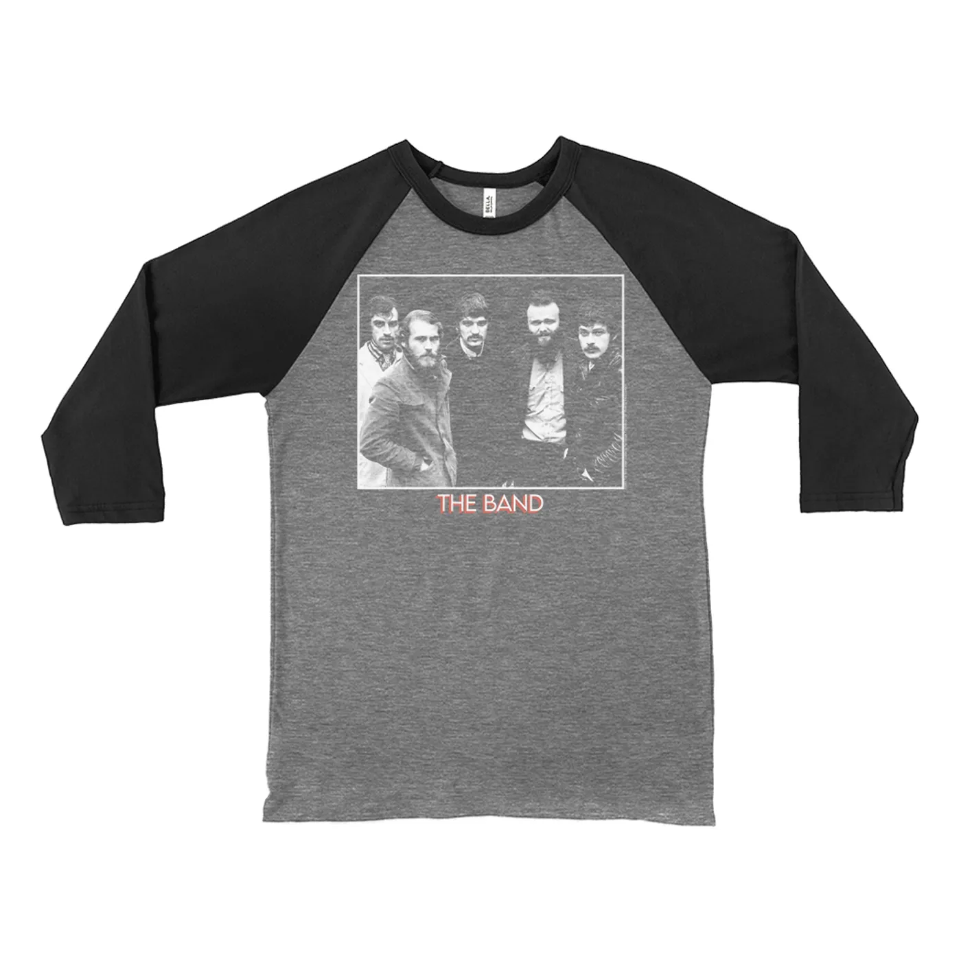 The Band 3/4 Sleeve Baseball Tee | Framed Group Photo And Logo The Band Shirt