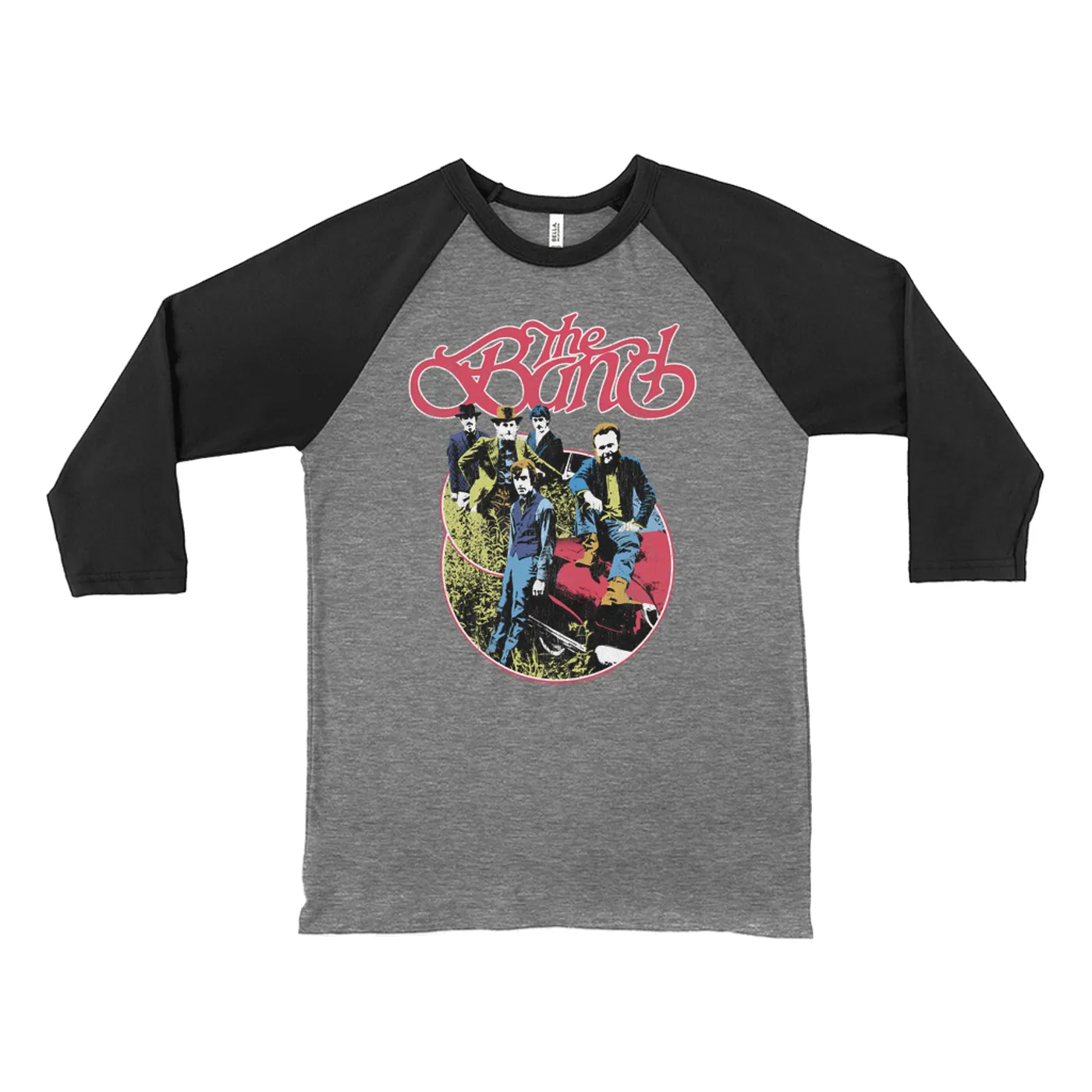 The Band 3/4 Sleeve Baseball Tee | Group Photo Car Design Distressed The Band Shirt