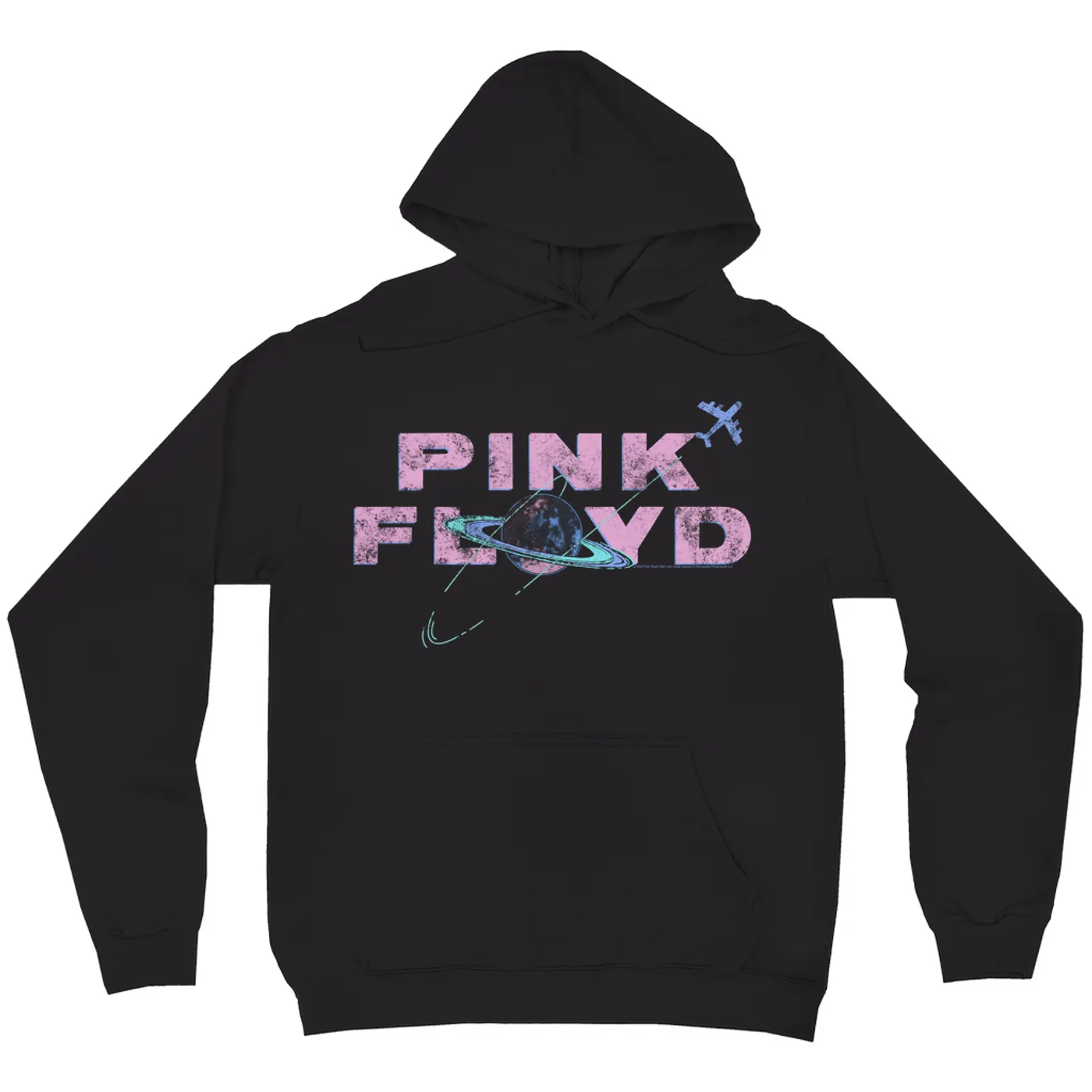 Pink Floyd Hoodie | Pastel Orbit Logo Distressed (Merchbar Exclusive) Pink Floyd Hoodie