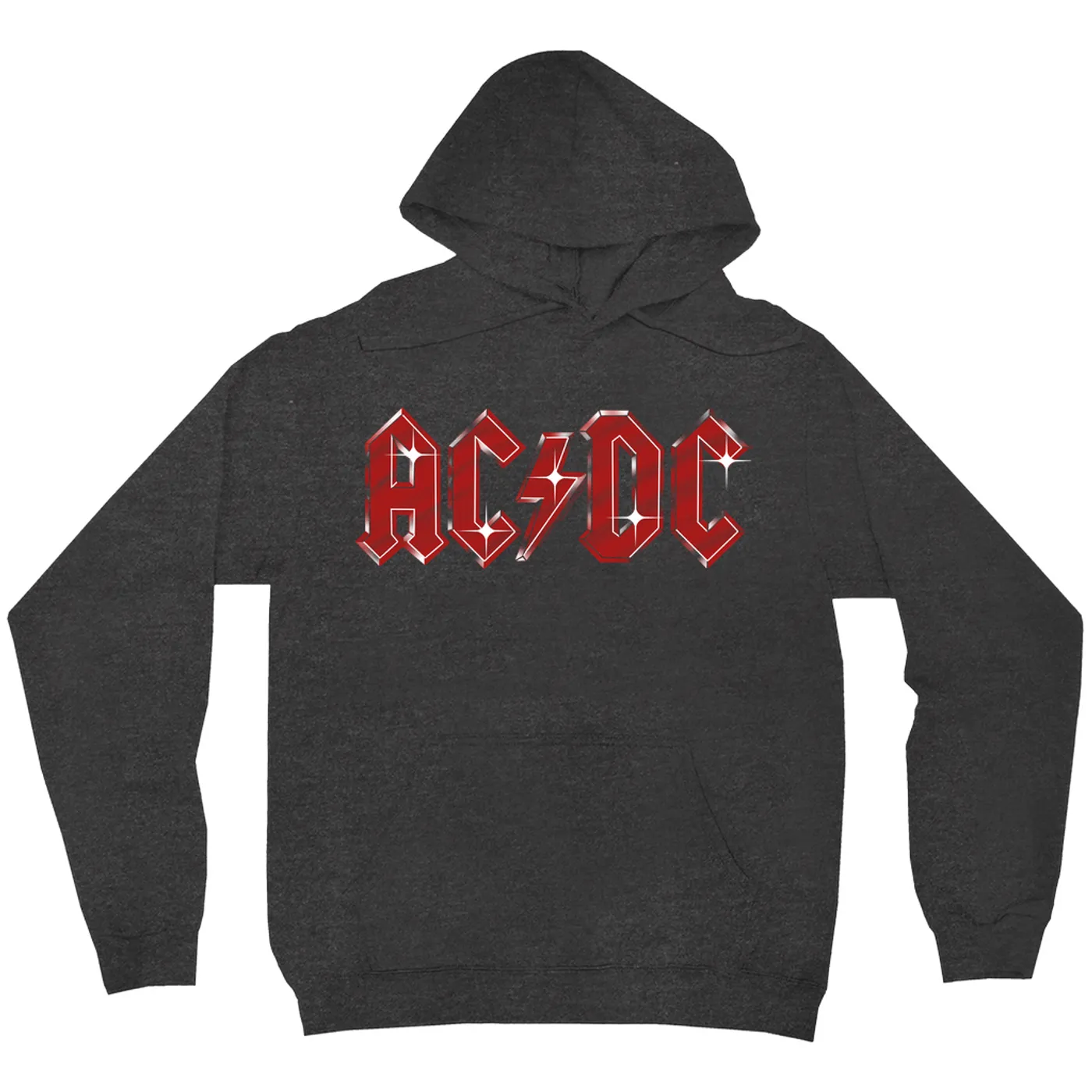 AC/DC Hoodie | Sparkle Red Logo Distressed (Merchbar Exclusive) ACDC Hoodie