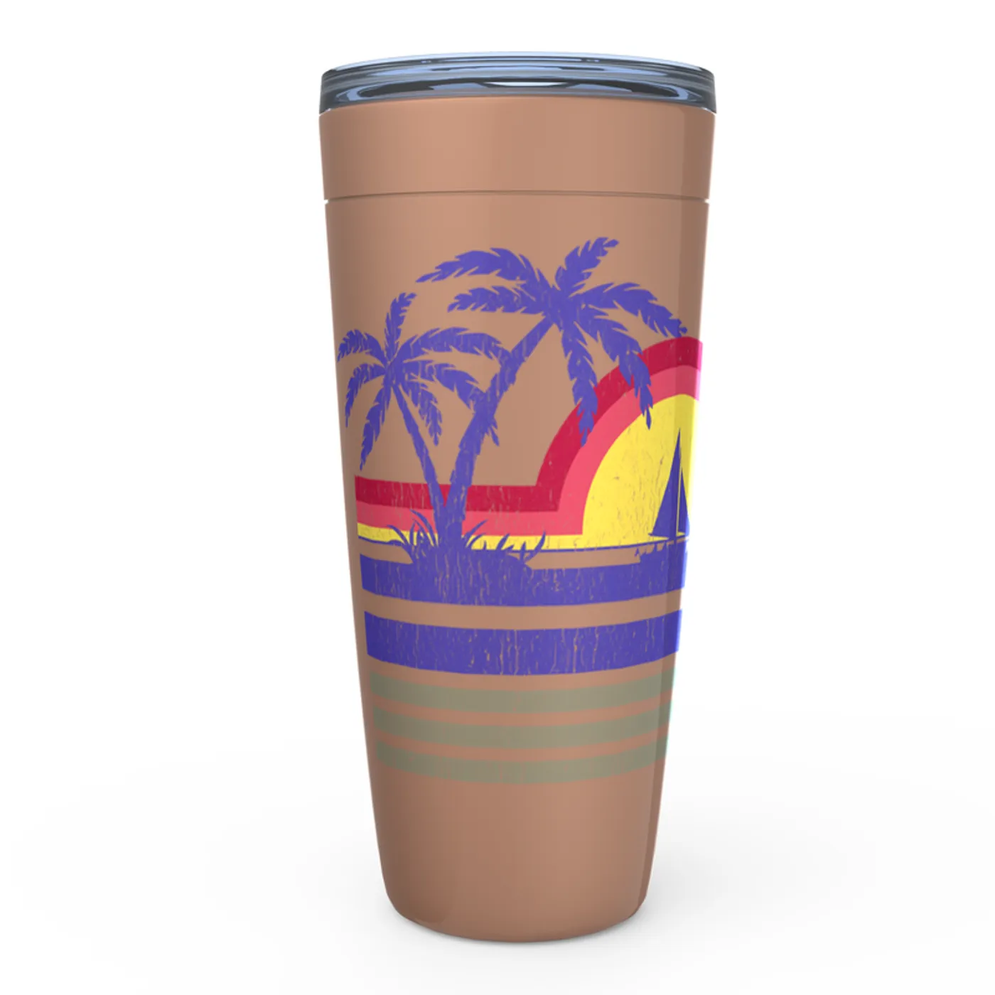 Merchbar Music Life Viking Tumbler | Yacht Rock Sunset Merchbar Music Life Tumbler