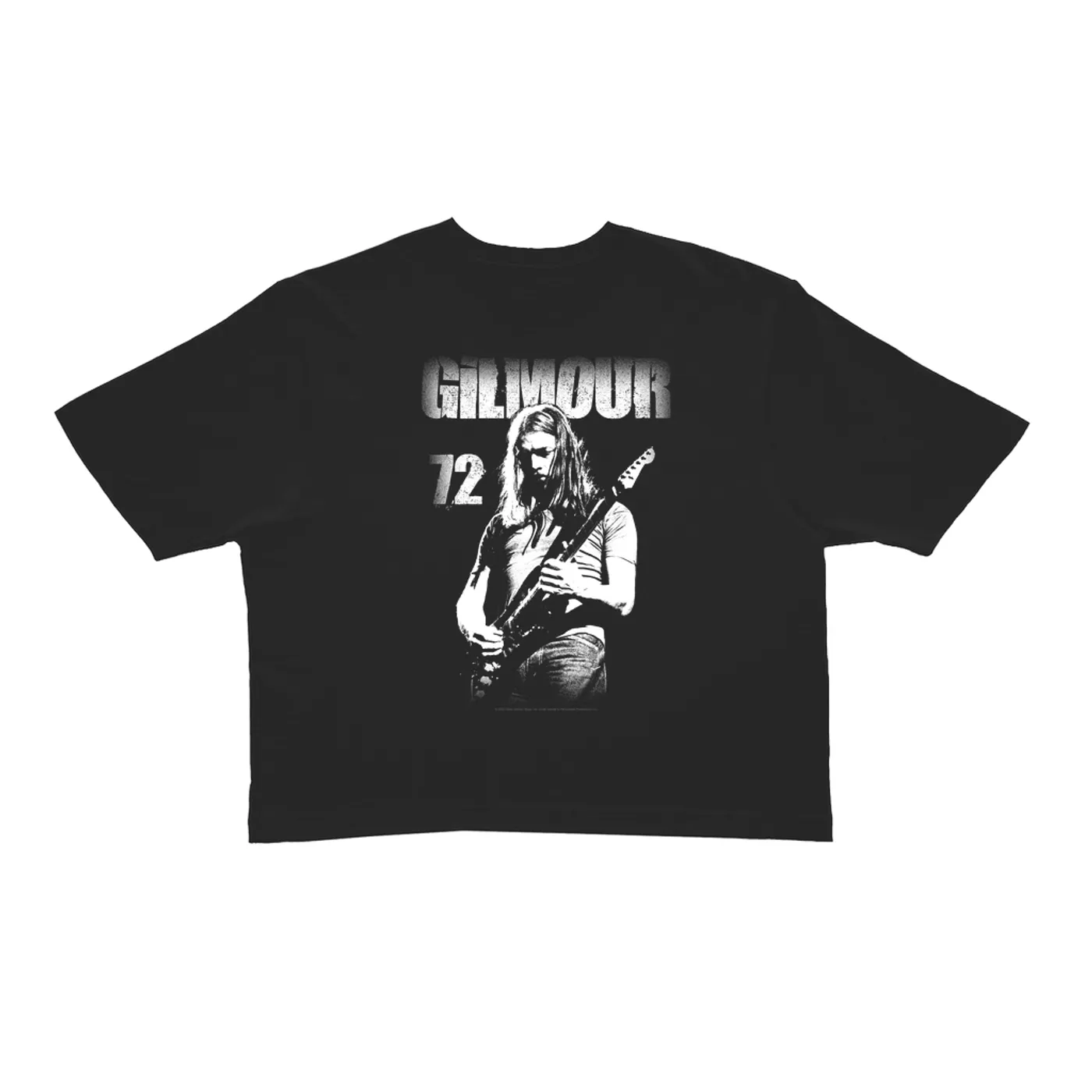 David Gilmour Ladies' Crop Tee | White Gilmour 72 Distressed David Gilmour Crop T-shirt