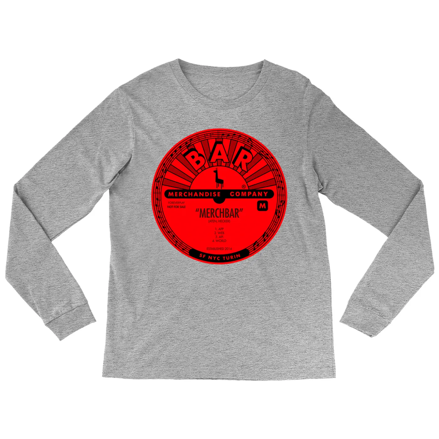 Merchbar Long Sleeve Shirt | Merchbar Records Label Tee Merchbar Shirt
