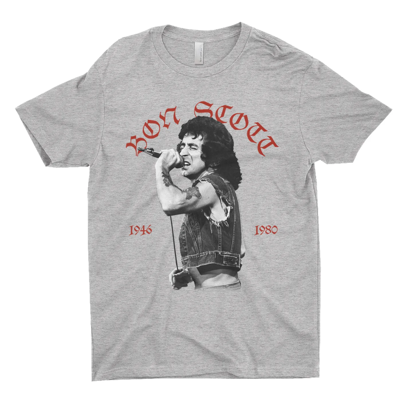 Bon Scott T-Shirt | Old English 1946-1980 Bon Scott Shirt