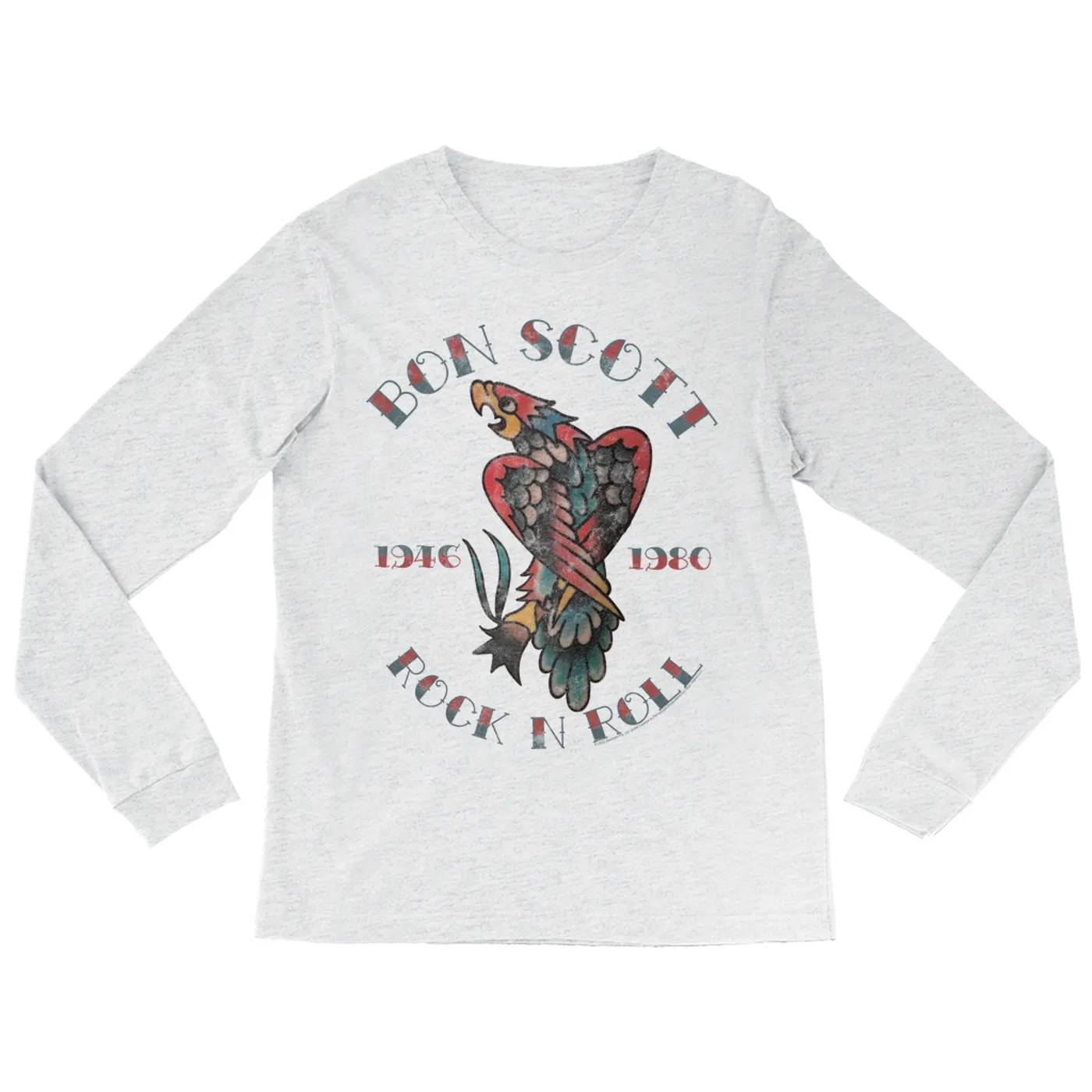 Bon Scott Long Sleeve Shirt | Eagle Tattoo Bon Scott Shirt