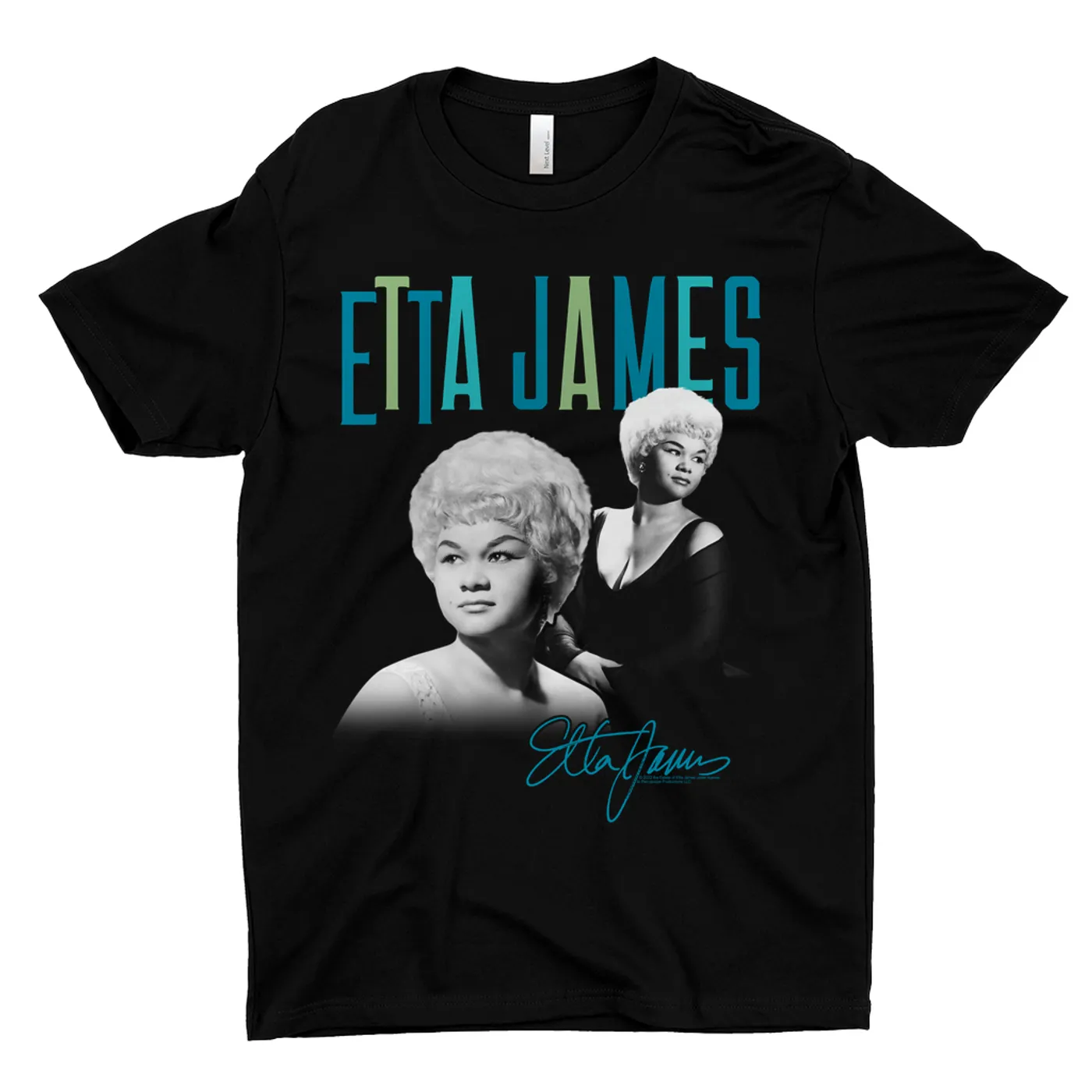 Etta James T-Shirt | Teal Photo Collage Etta James Shirt