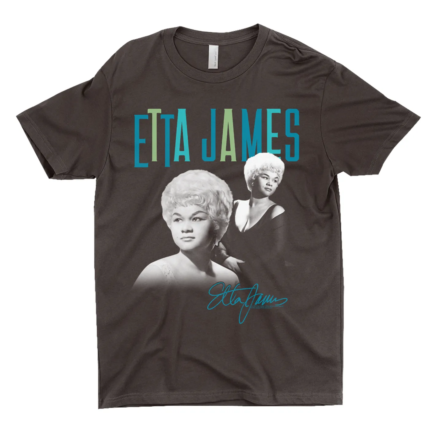 Etta James T-Shirt | Teal Photo Collage Etta James Shirt