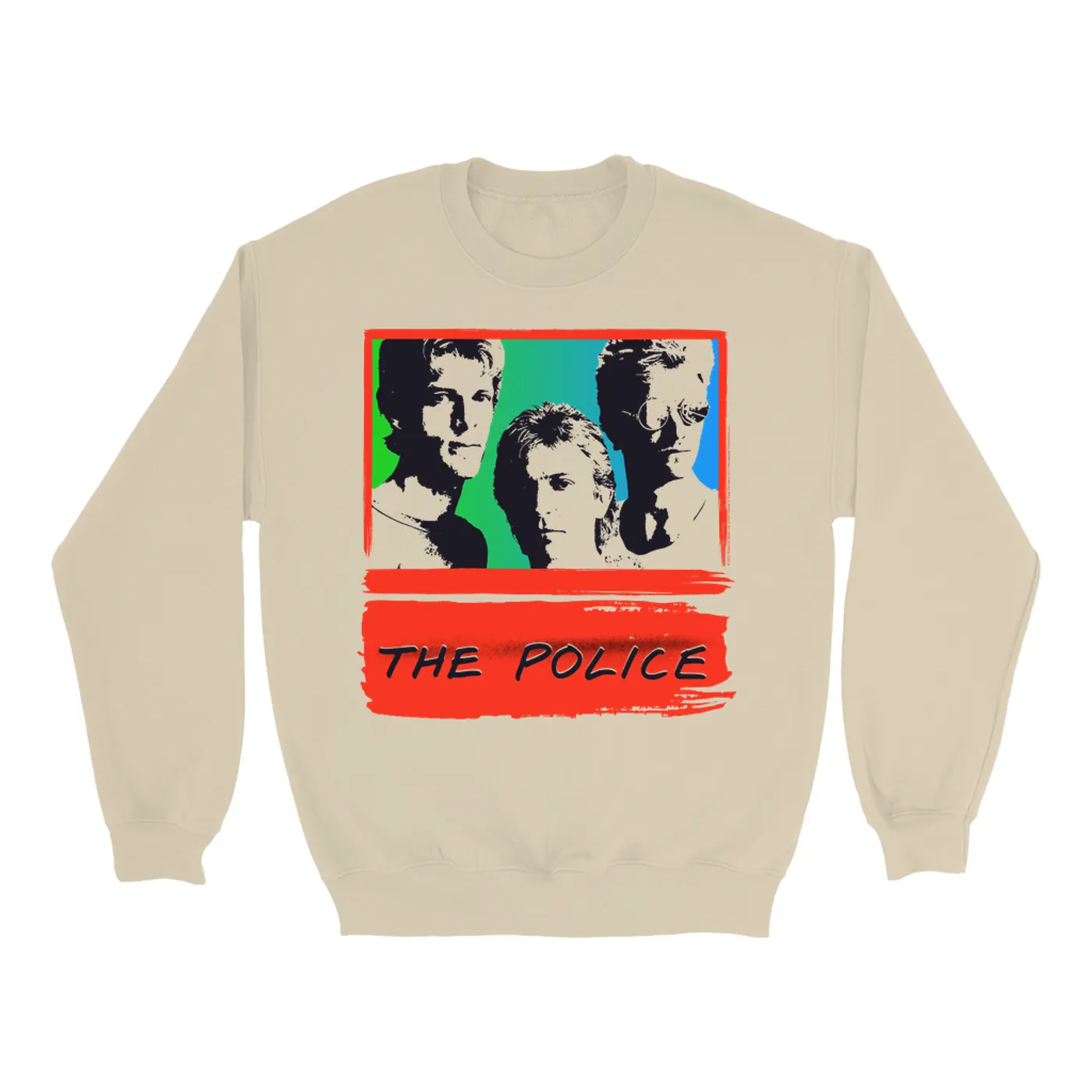 The Police Sweatshirt | Red Rainbow Ombre Synchronicity The Police Sweatshirt