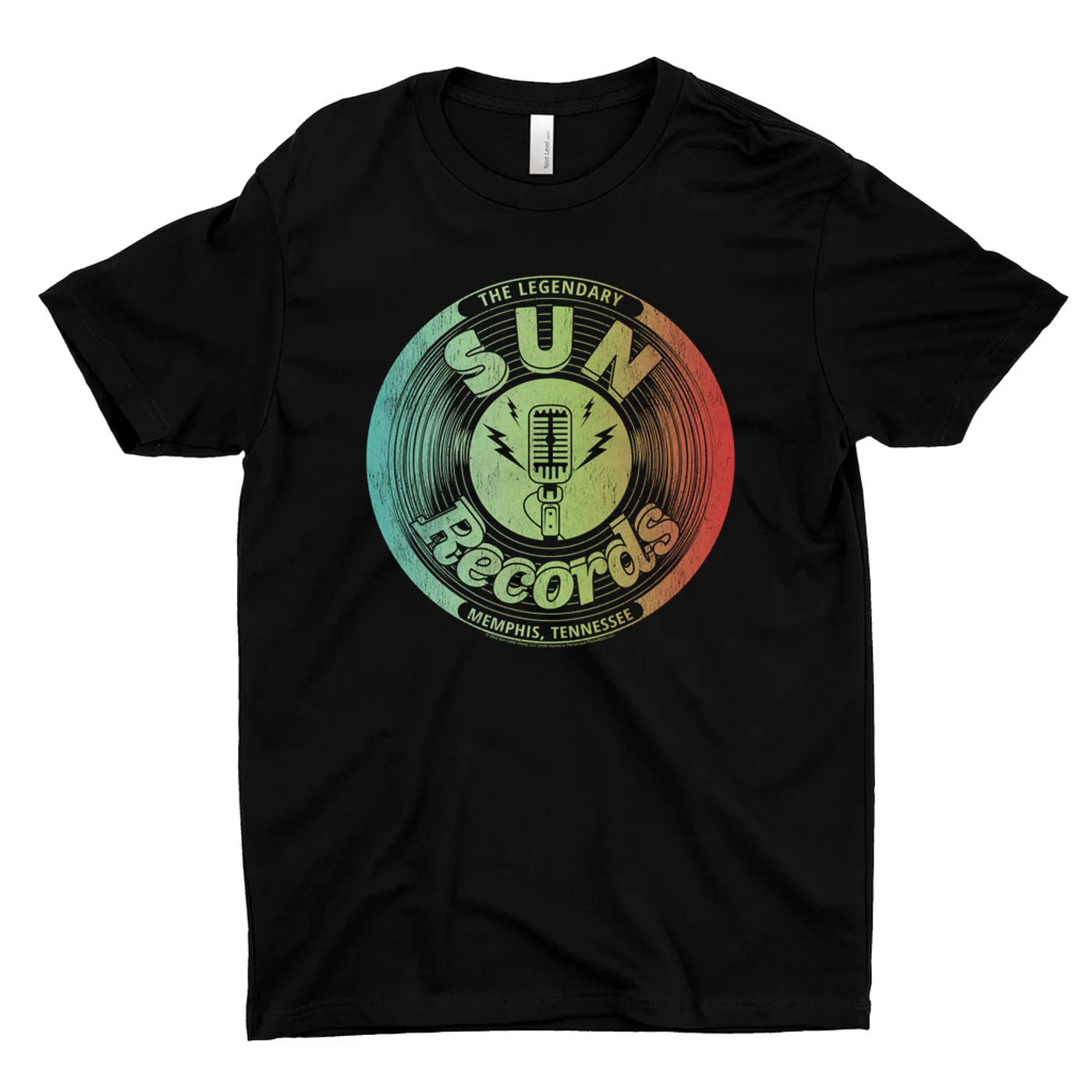 Sun Records T-Shirt | Ombre Microphone Studio Logo Sun Records Shirt