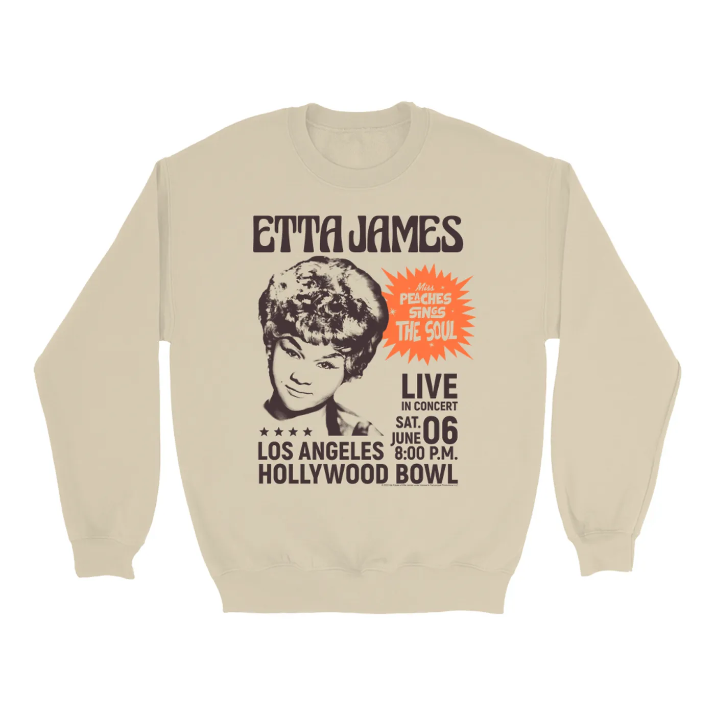 Etta James Sweatshirt | Miss Peaches At Hollywood Bowl Etta James Sweatshirt