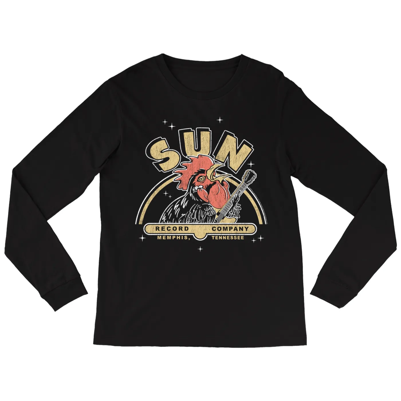Sun Records Long Sleeve Shirt | Retro Rooster Logo Sun Records Shirt