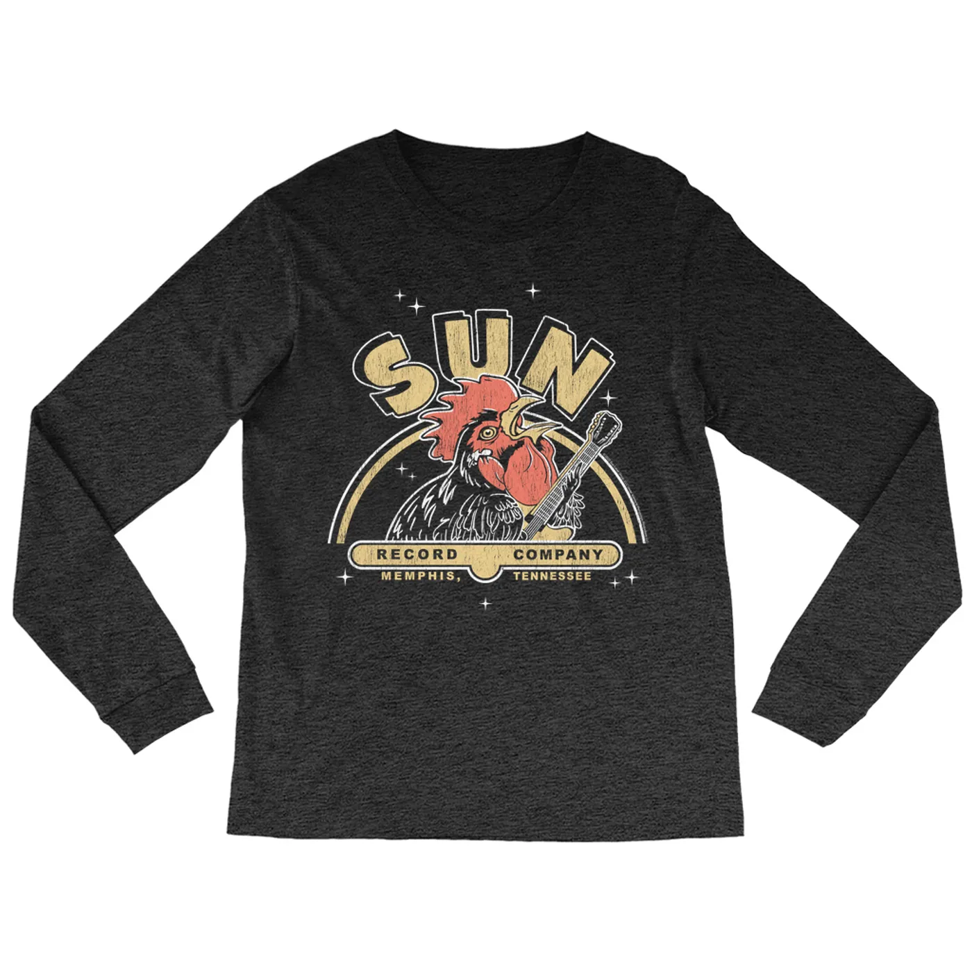 Sun Records Long Sleeve Shirt | Retro Rooster Logo Sun Records Shirt