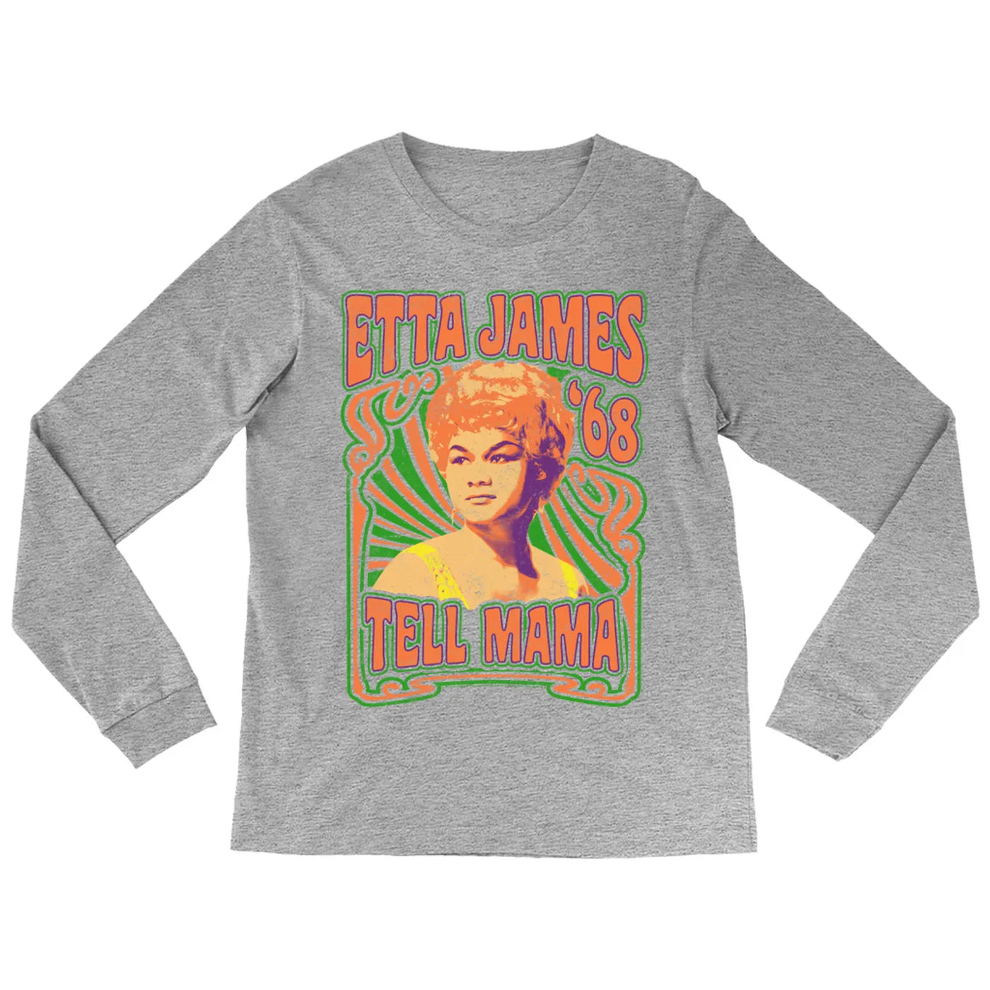 Etta James Long Sleeve Shirt | Psychedelic Tell Mama '68 Etta James Shirt