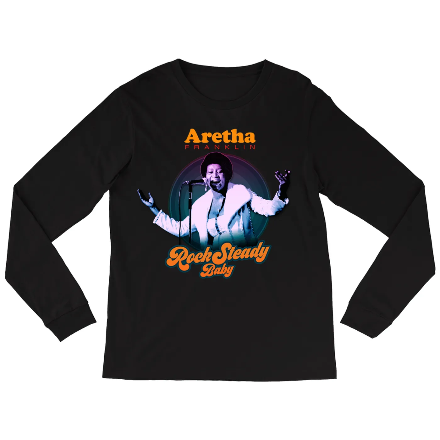 Aretha Franklin Long Sleeve Shirt | Rock Steady Baby Retro Aretha Franklin Shirt