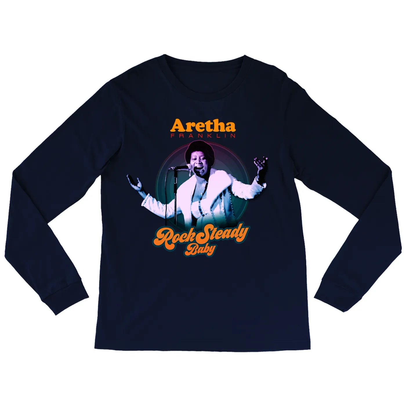 Aretha Franklin Long Sleeve Shirt | Rock Steady Baby Retro Aretha Franklin Shirt