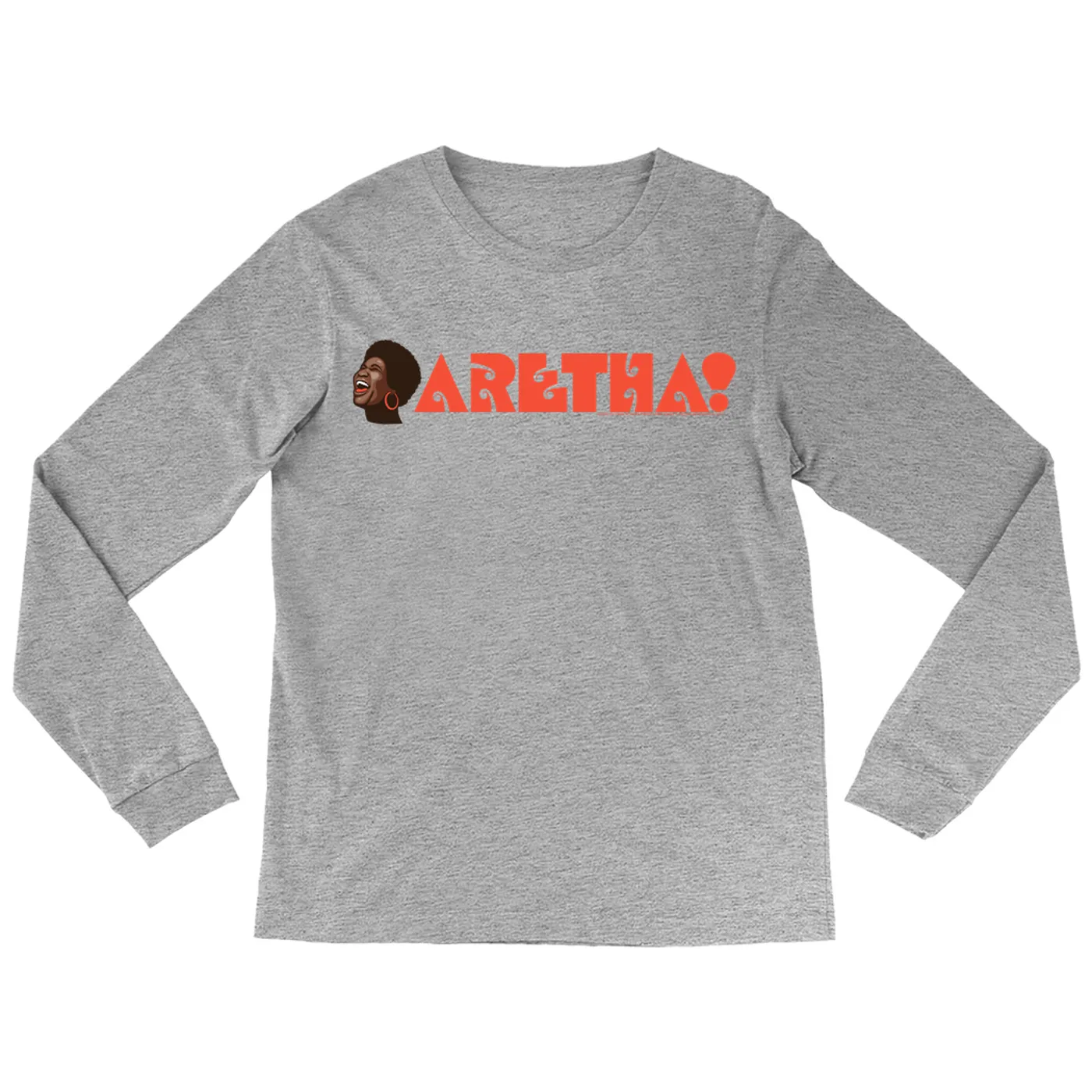 Aretha Franklin Long Sleeve Shirt | Cartoon Logo Aretha Franklin Shirt