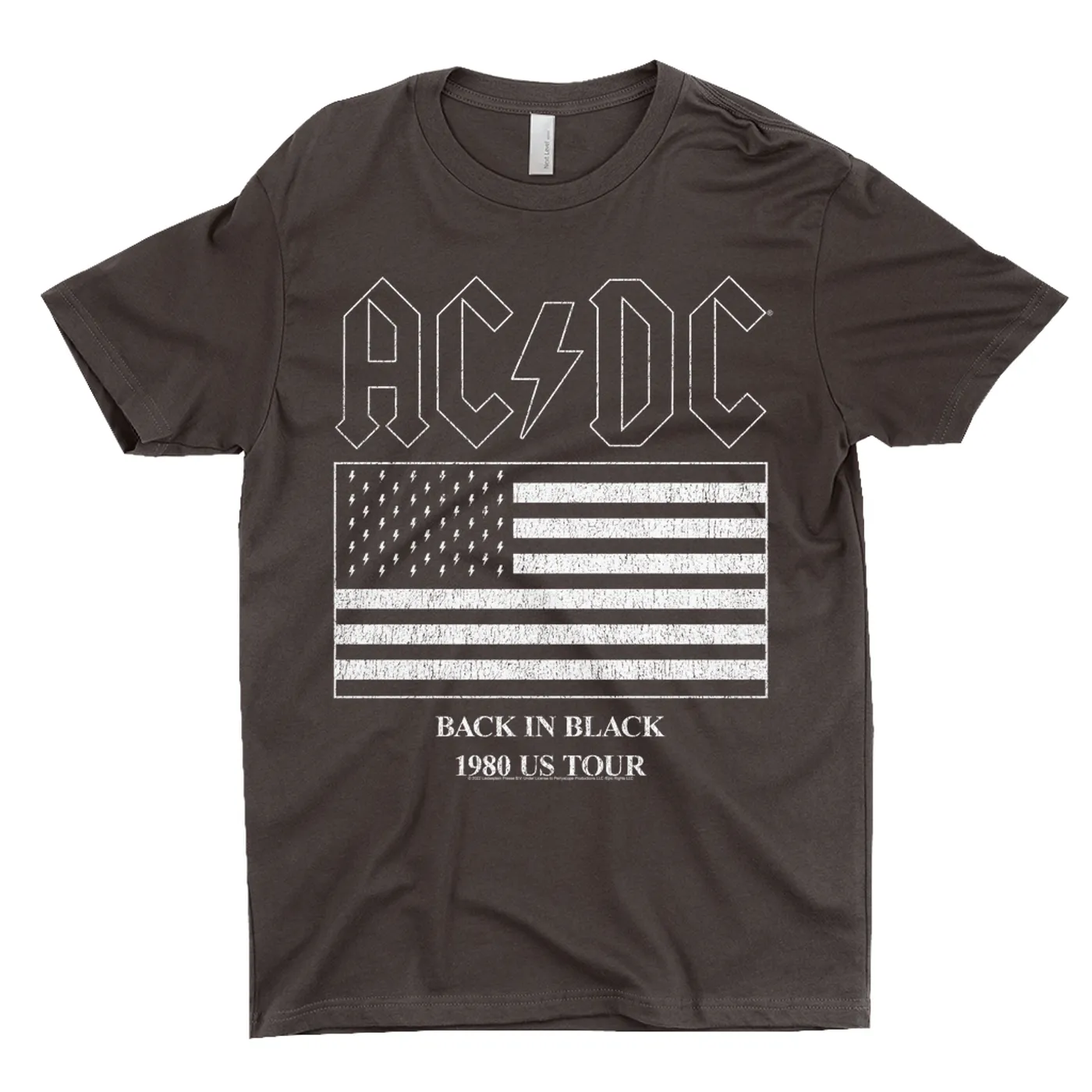 AC/DC T-Shirt | Back In Black Flag Tour 1980 Distressed ACDC Shirt