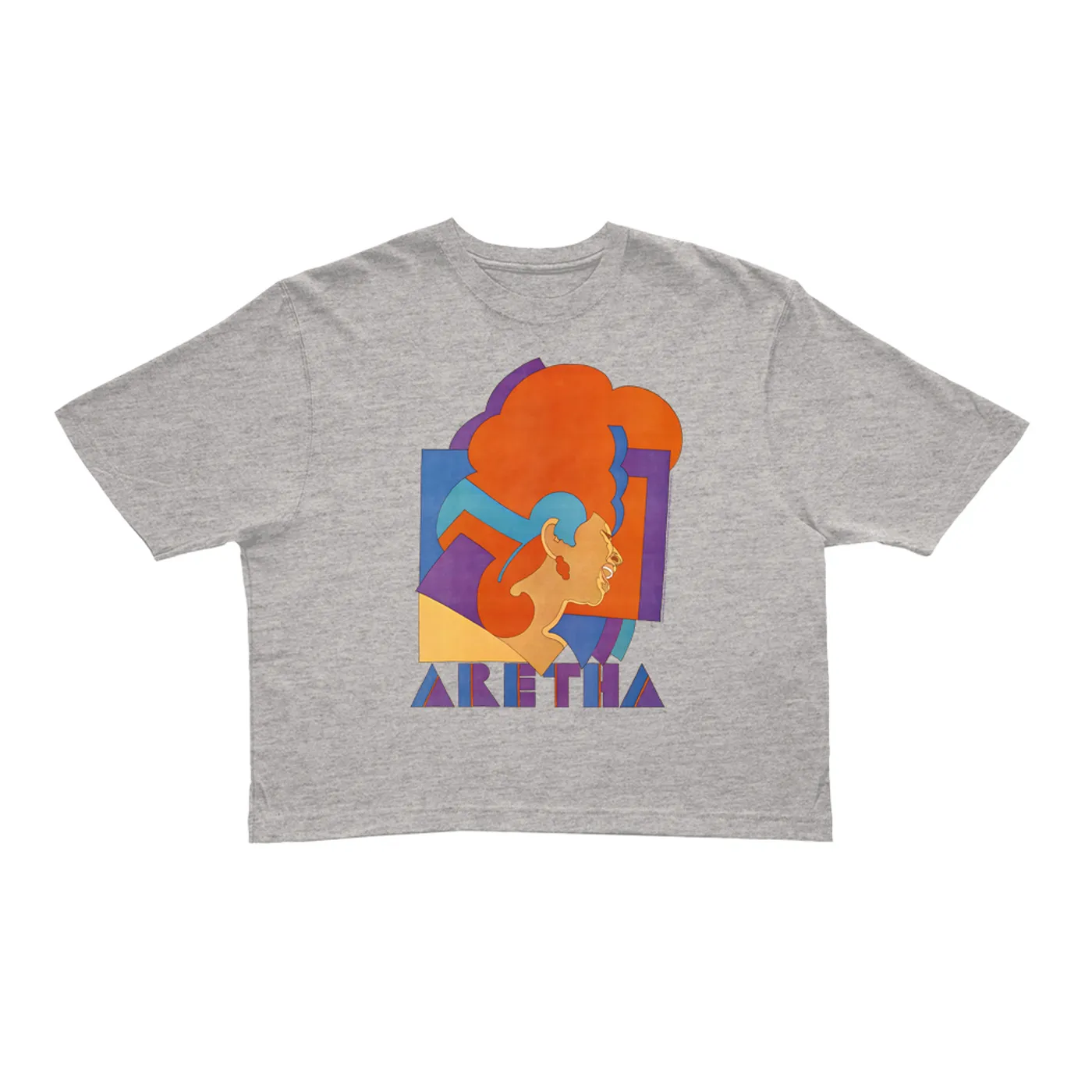 Aretha Franklin Ladies' Crop Tee | Aretha Singing Artwork Aretha Franklin Crop T-shirt