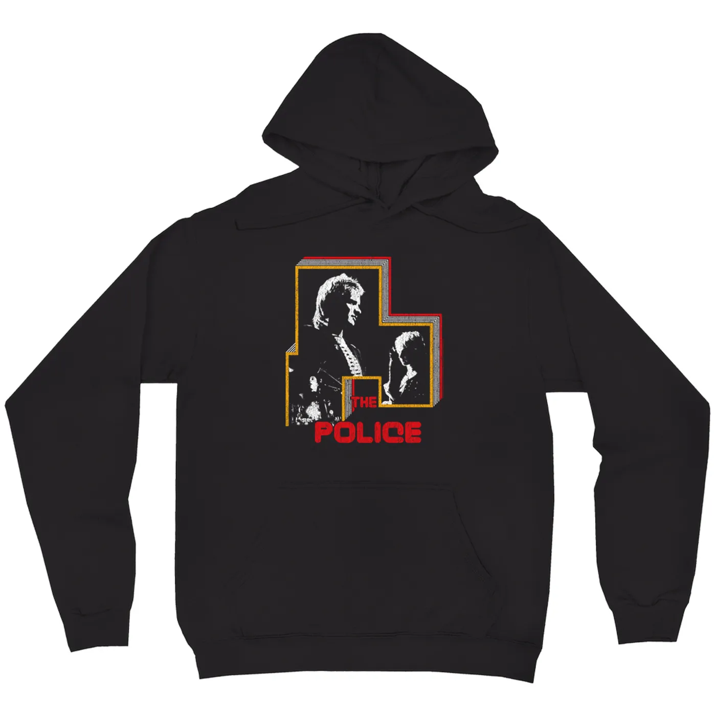 The Police Hoodie | Retro Bordered Shadow Live In Concert Distressed (Merchbar Exclusive) The Police Hoodie