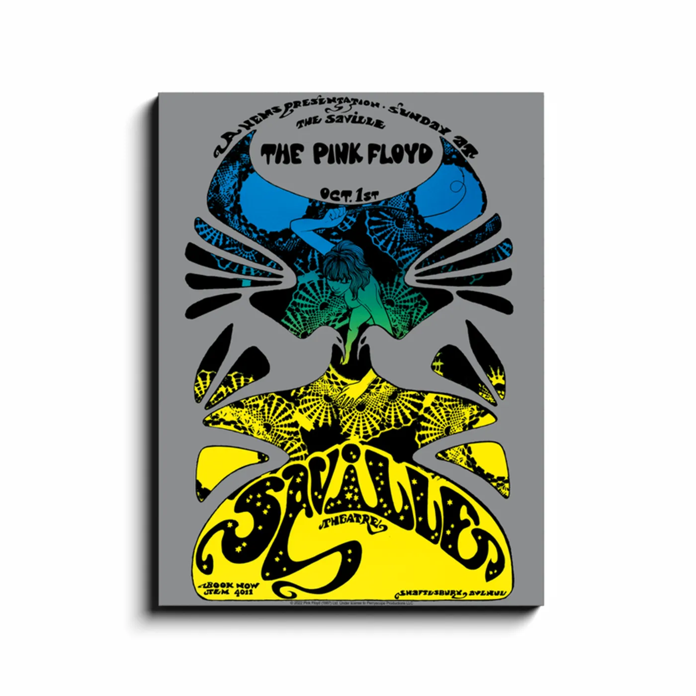 Pink Floyd Wall Art | 1967 Saville Theatre London Concert Pink Floyd Canvas Wrap