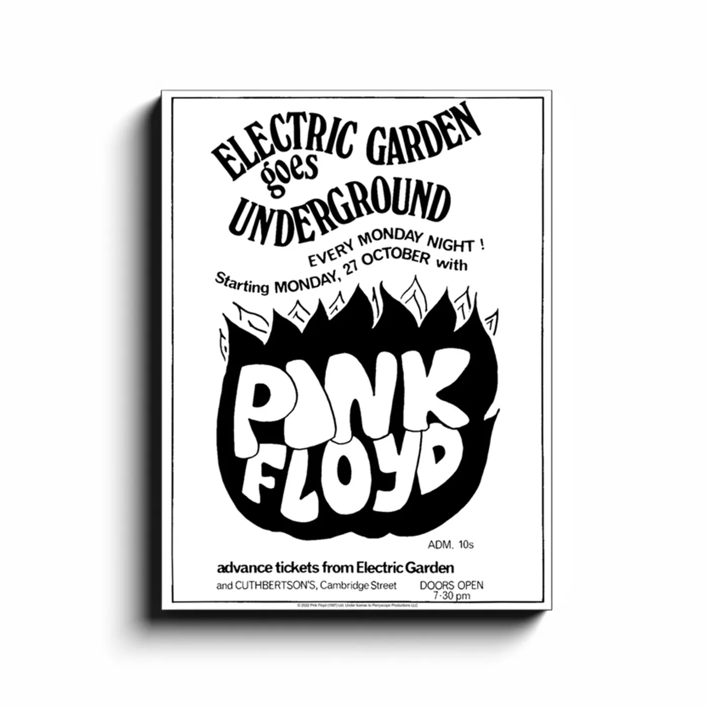 Pink Floyd Wall Art | Electric Garden Concert Pink Floyd Canvas Wrap